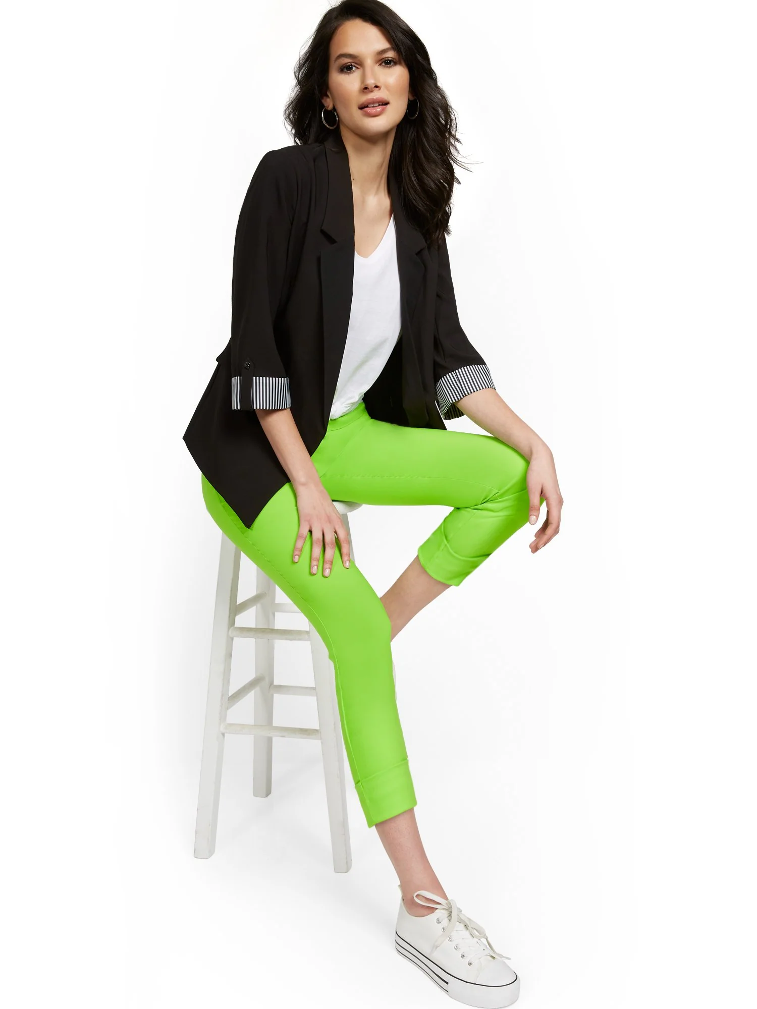 Petite Whitney High-Waisted Pull-On Slim-Leg Capri Pant - Image 43