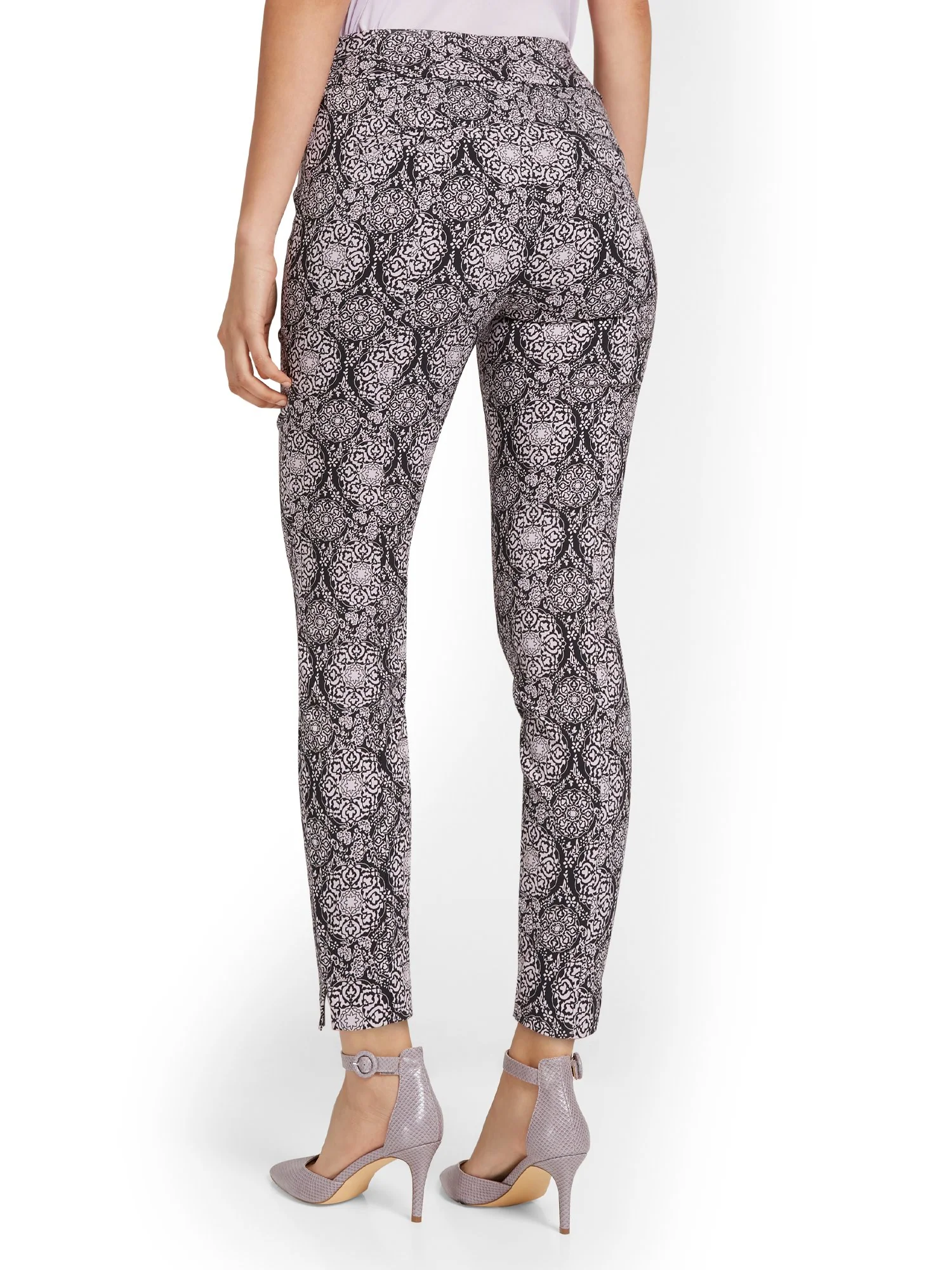 Petite Whitney High-Waisted Pull-On Slim-Leg Pant - Brocade - Image 3