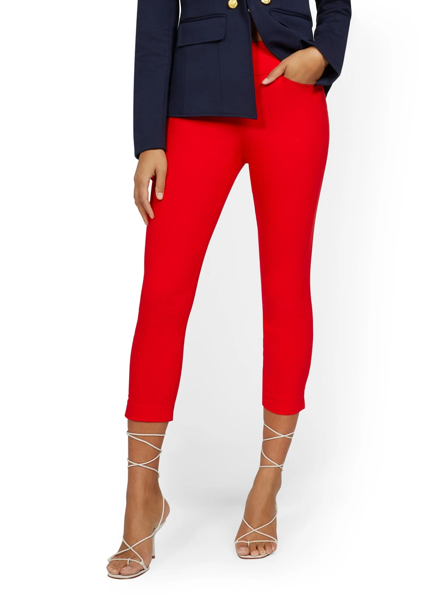 Petite Whitney High-Waisted Tummy Control Pull-On Slim-Leg Capri Pant - Image 14