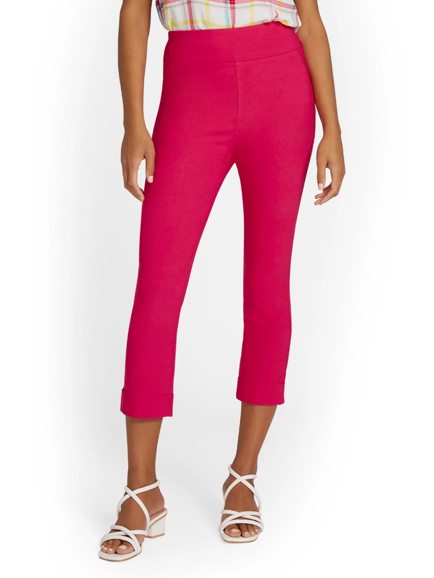 Petite Whitney High-Waisted Tummy Control Pull-On Slim-Leg Cuffed Capri Pant - Image 6