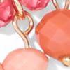 Pink Beaded Hoop Drop Earring - Image 2