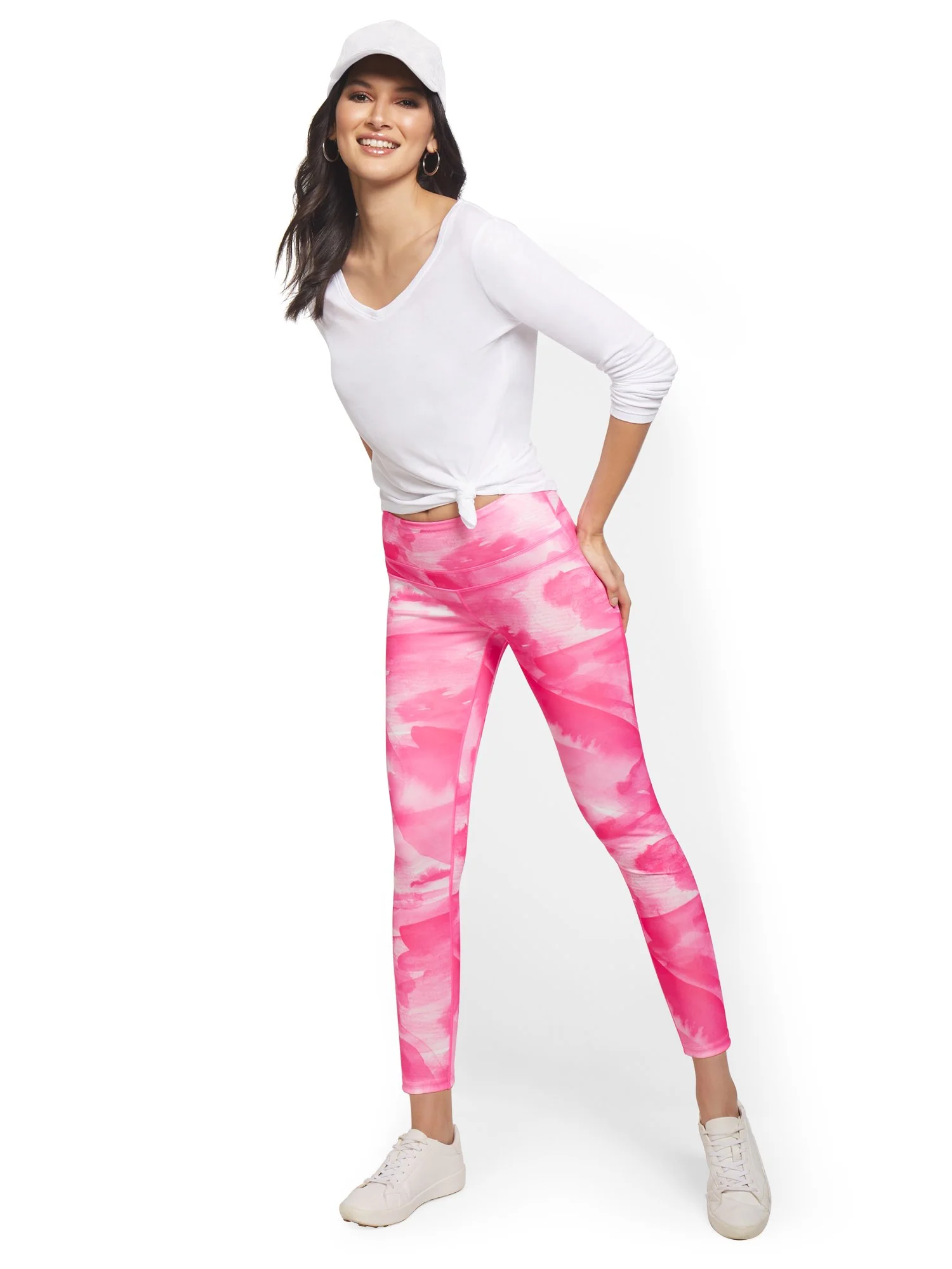 Pink Painterly Tie-Dye Legging - Image 4