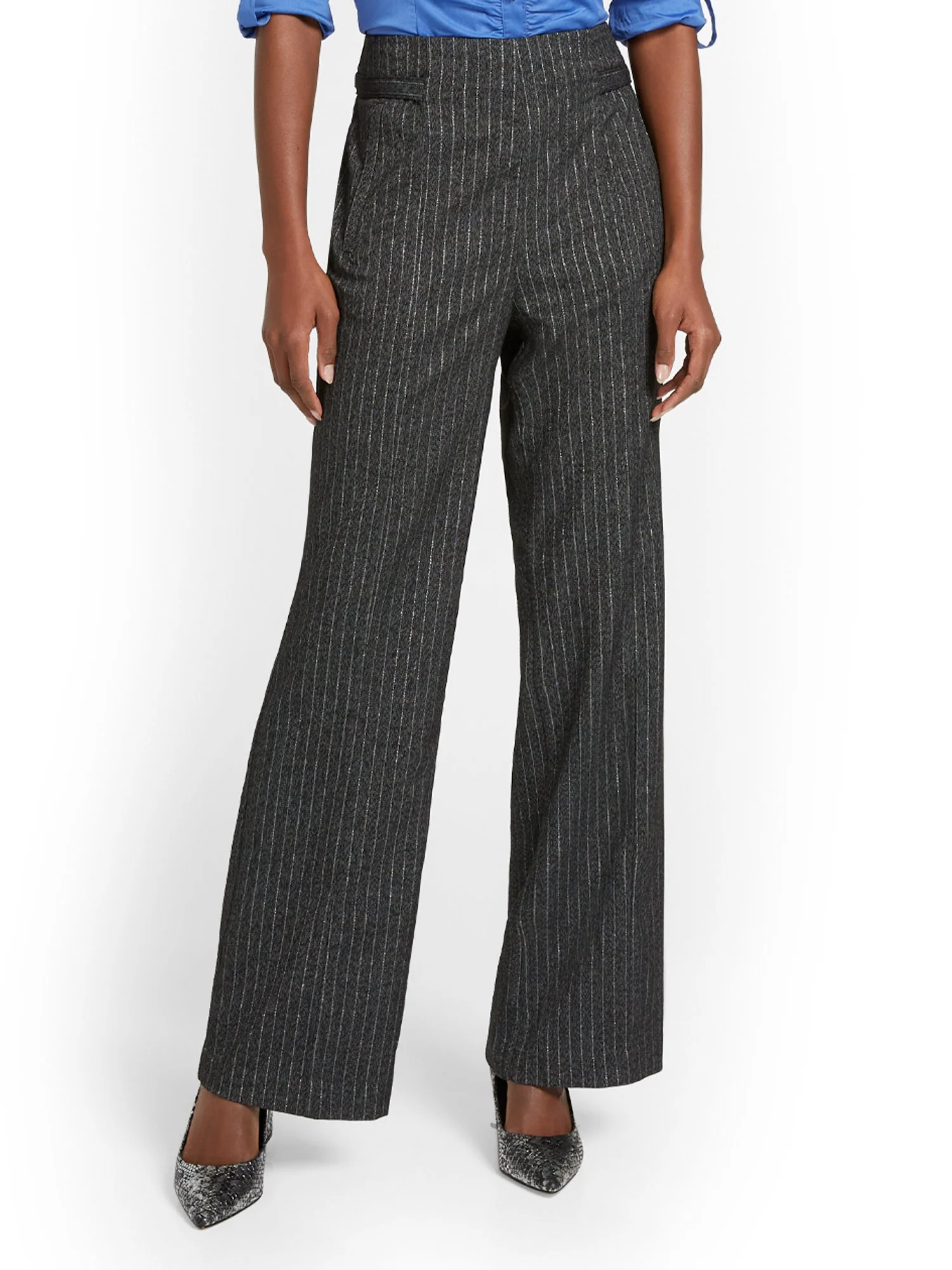 Pinstripe Wide-Leg Pant - Image 2