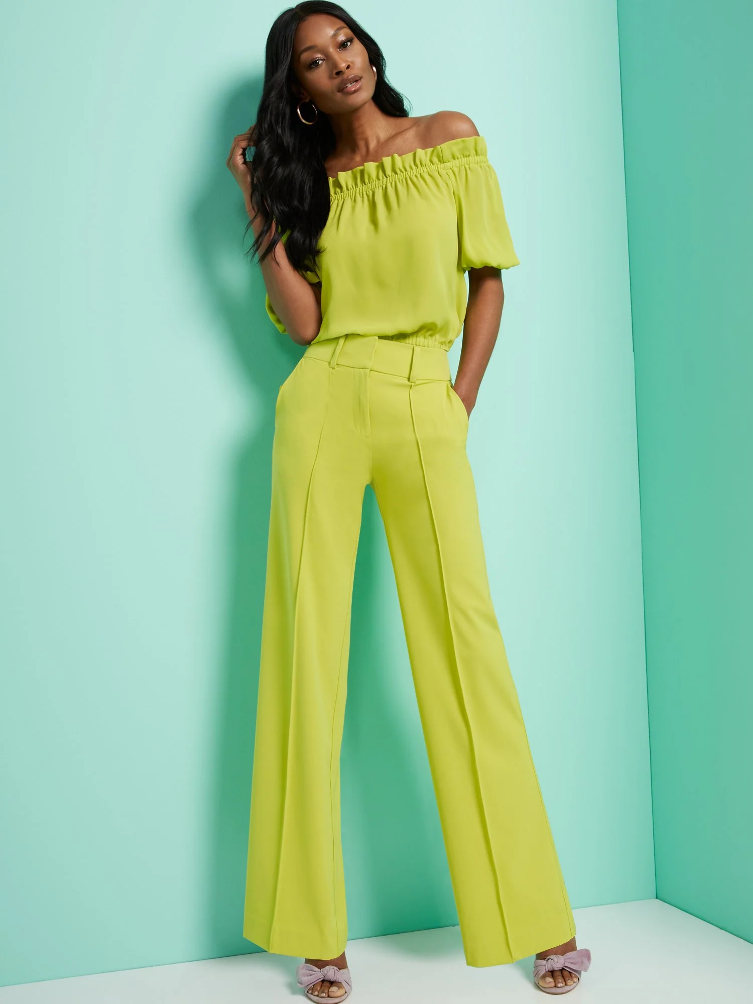 Pintuck Palazzo Pant - 7th Avenue - Image 6