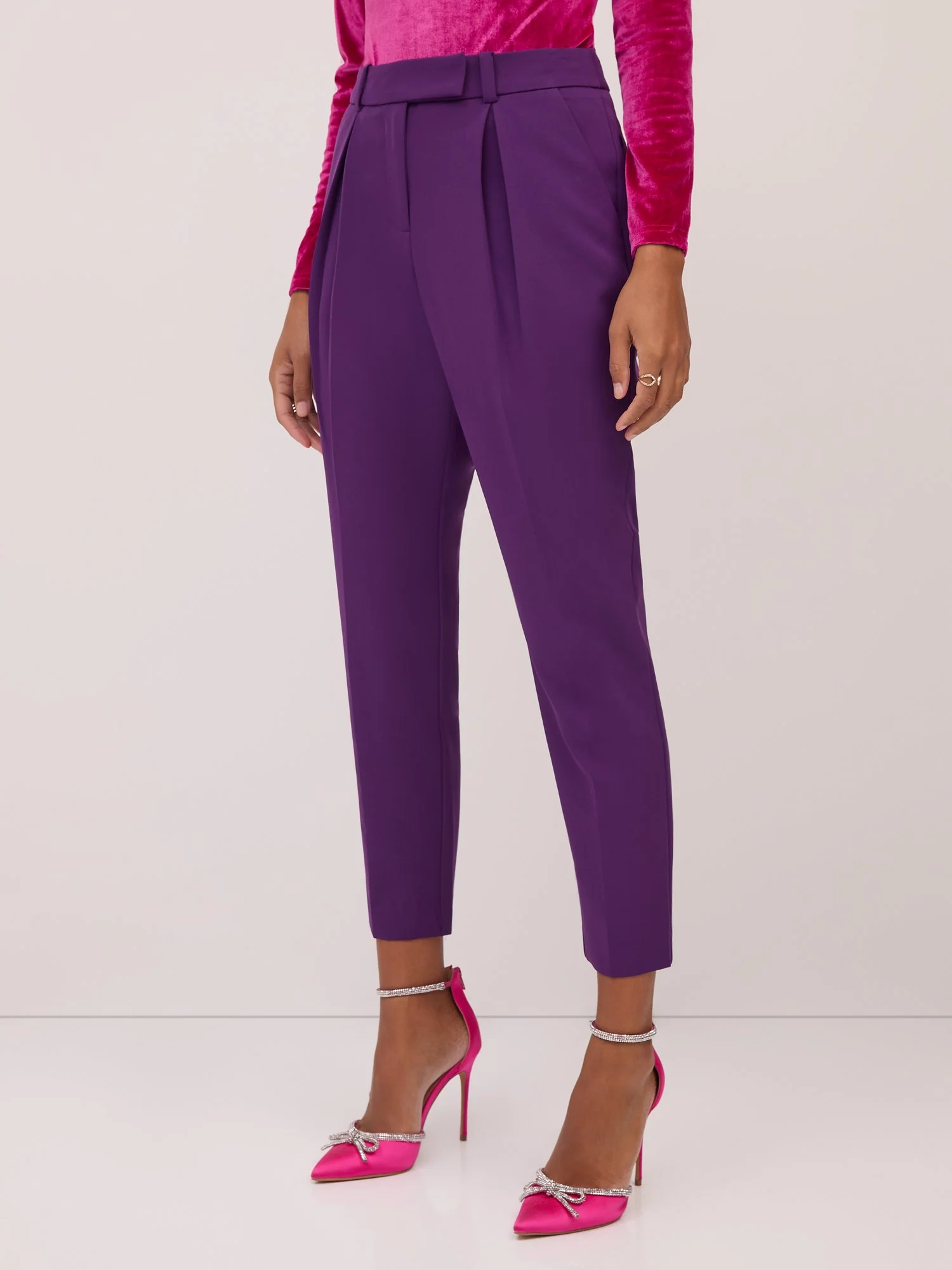 Pintuck Tapered Ankle Pant - Image 4