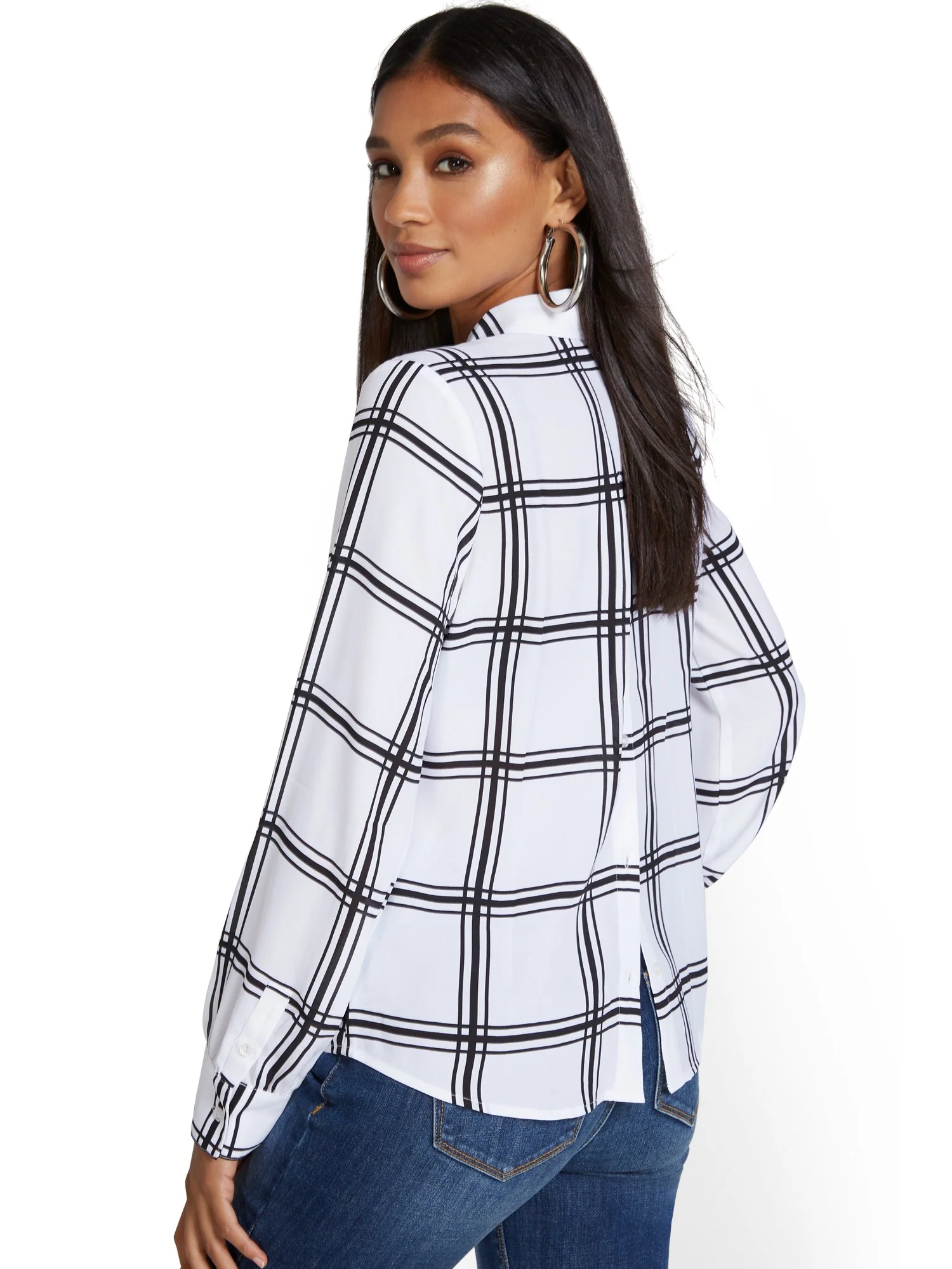 Plaid Button-Back Shirt - Image 2