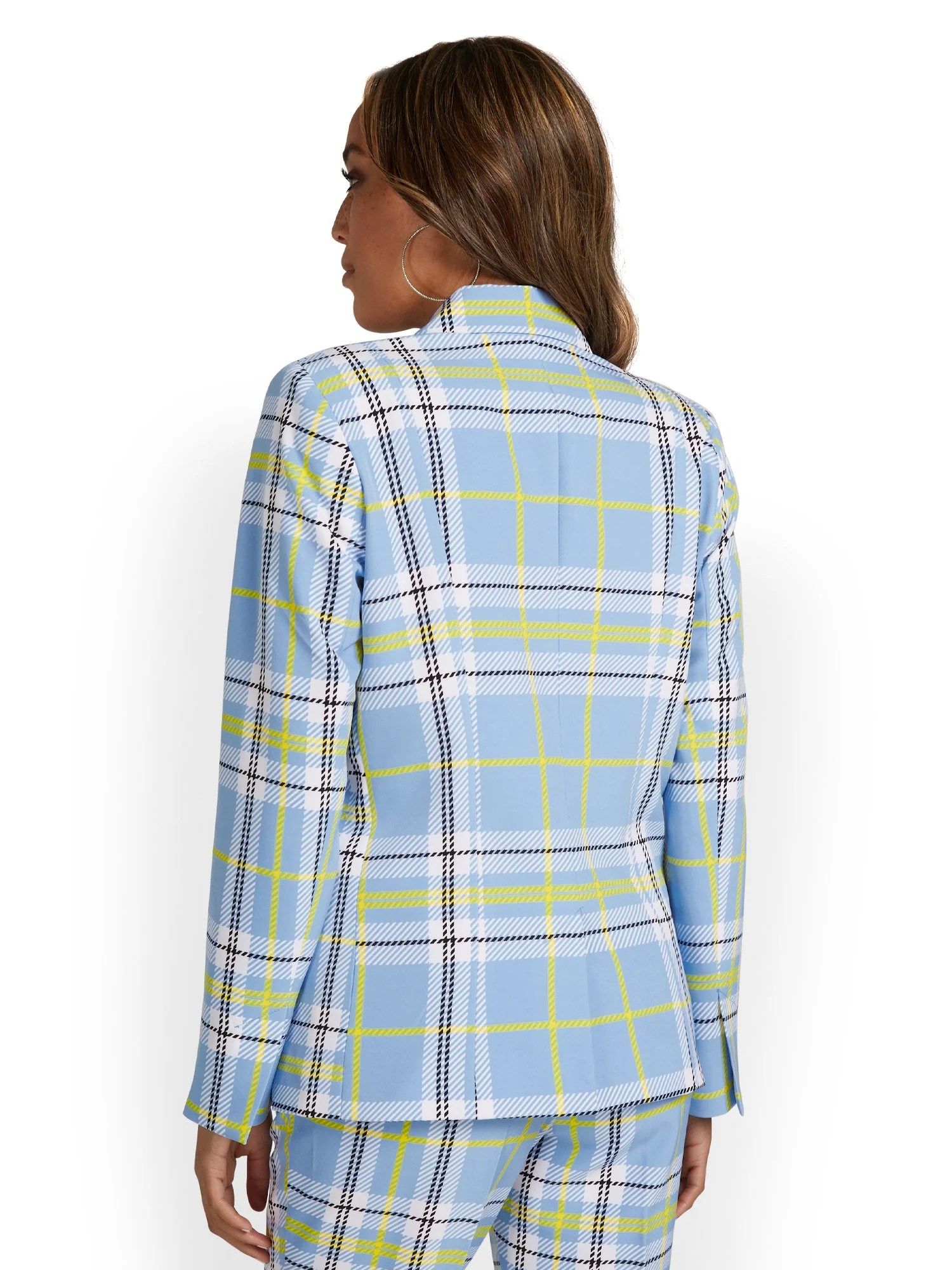 Plaid Double-Breasted Jacket - Image 3