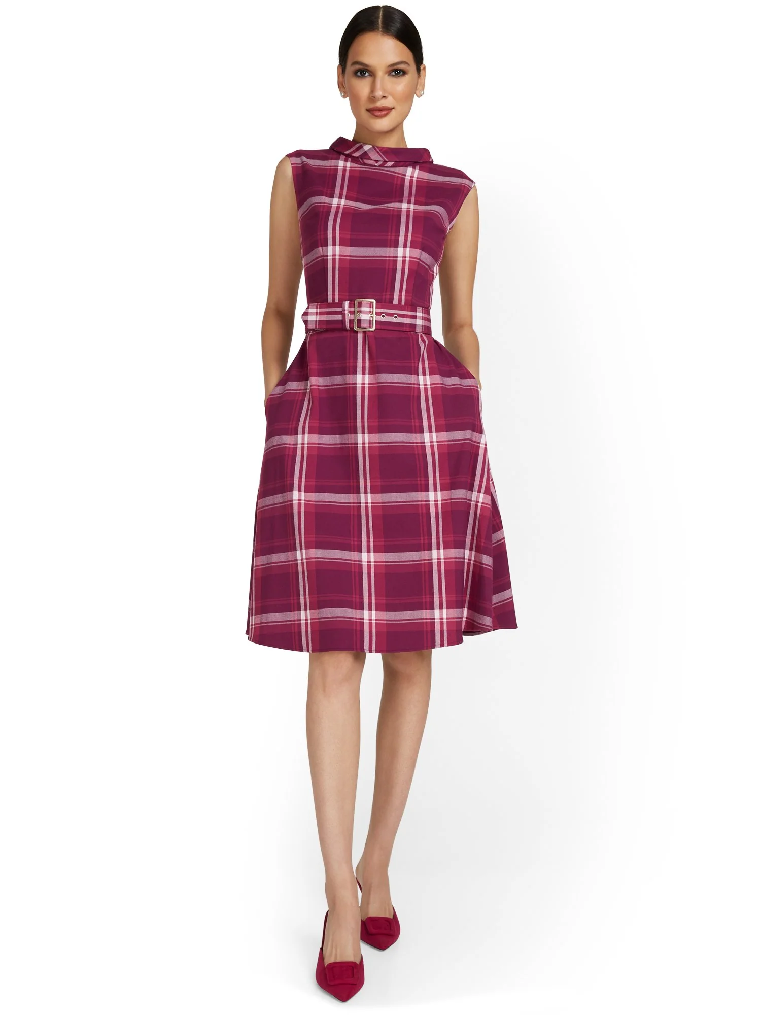 Plaid Flare Dress - Image 2