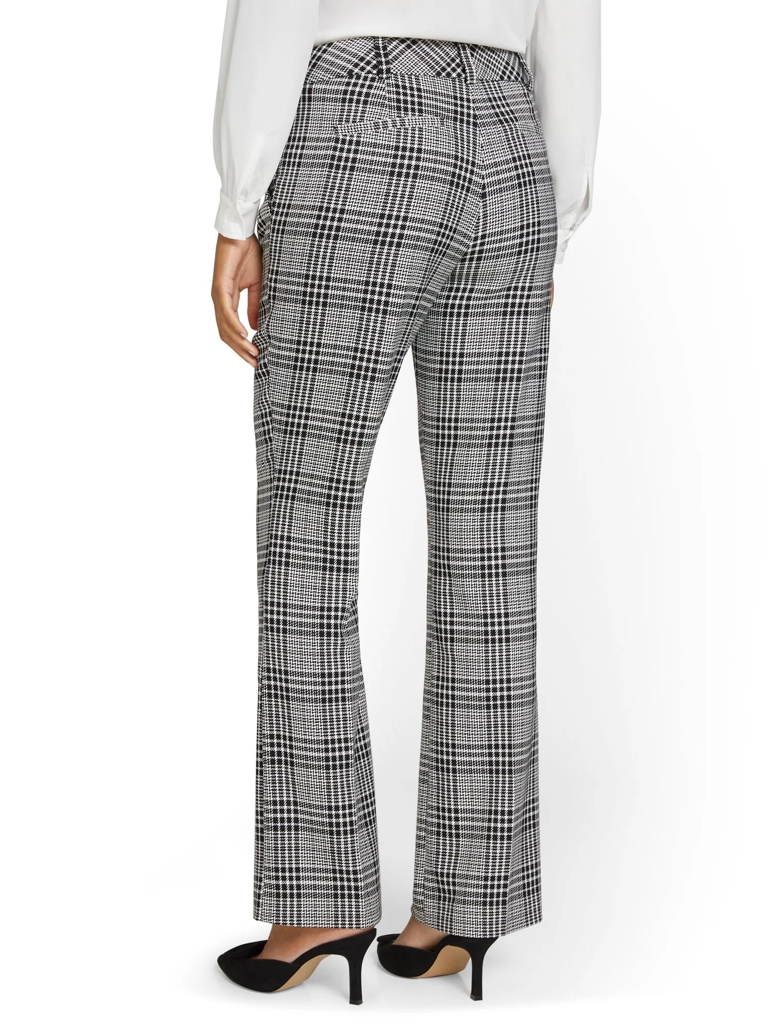 Plaid Mid-Rise Modern Bootcut Pant - Image 3