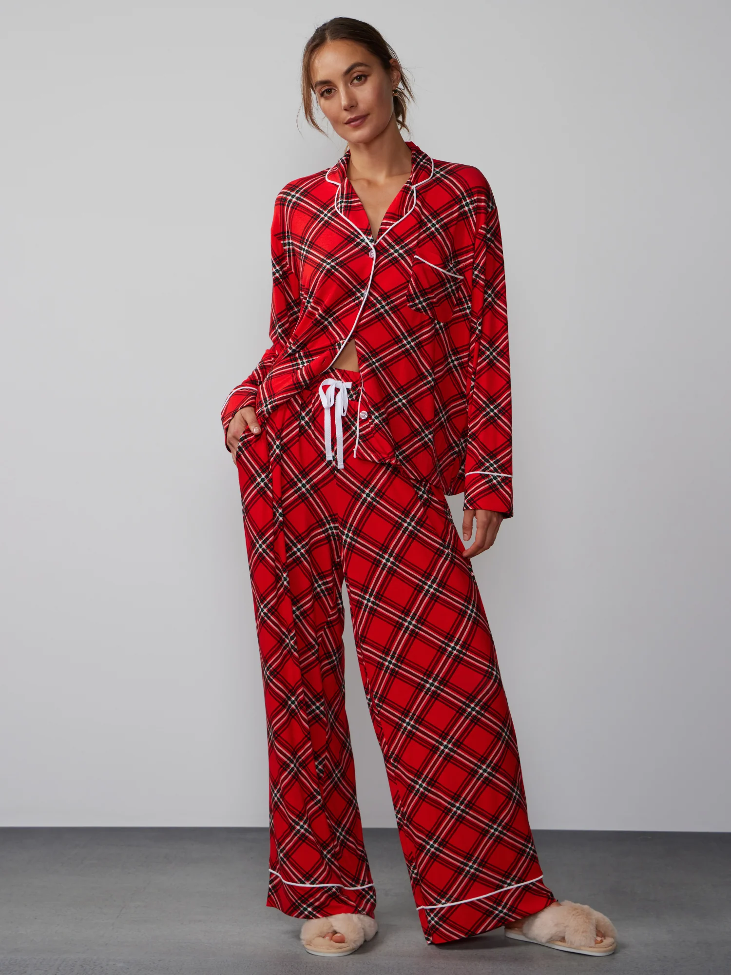 Tartan Plaid Pajama Set - Image 5