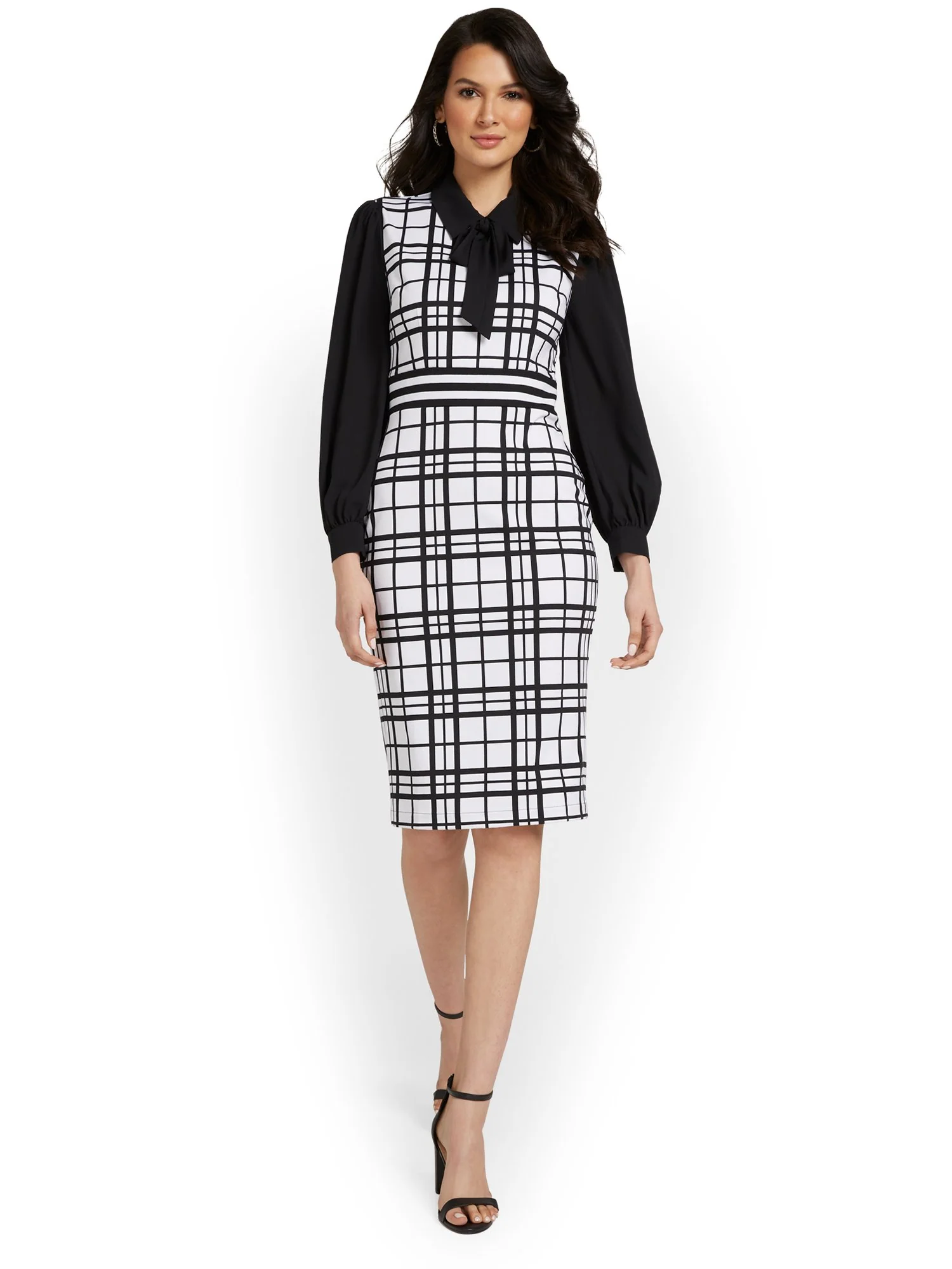 Plaid Sheath Dress - Superflex - Image 4