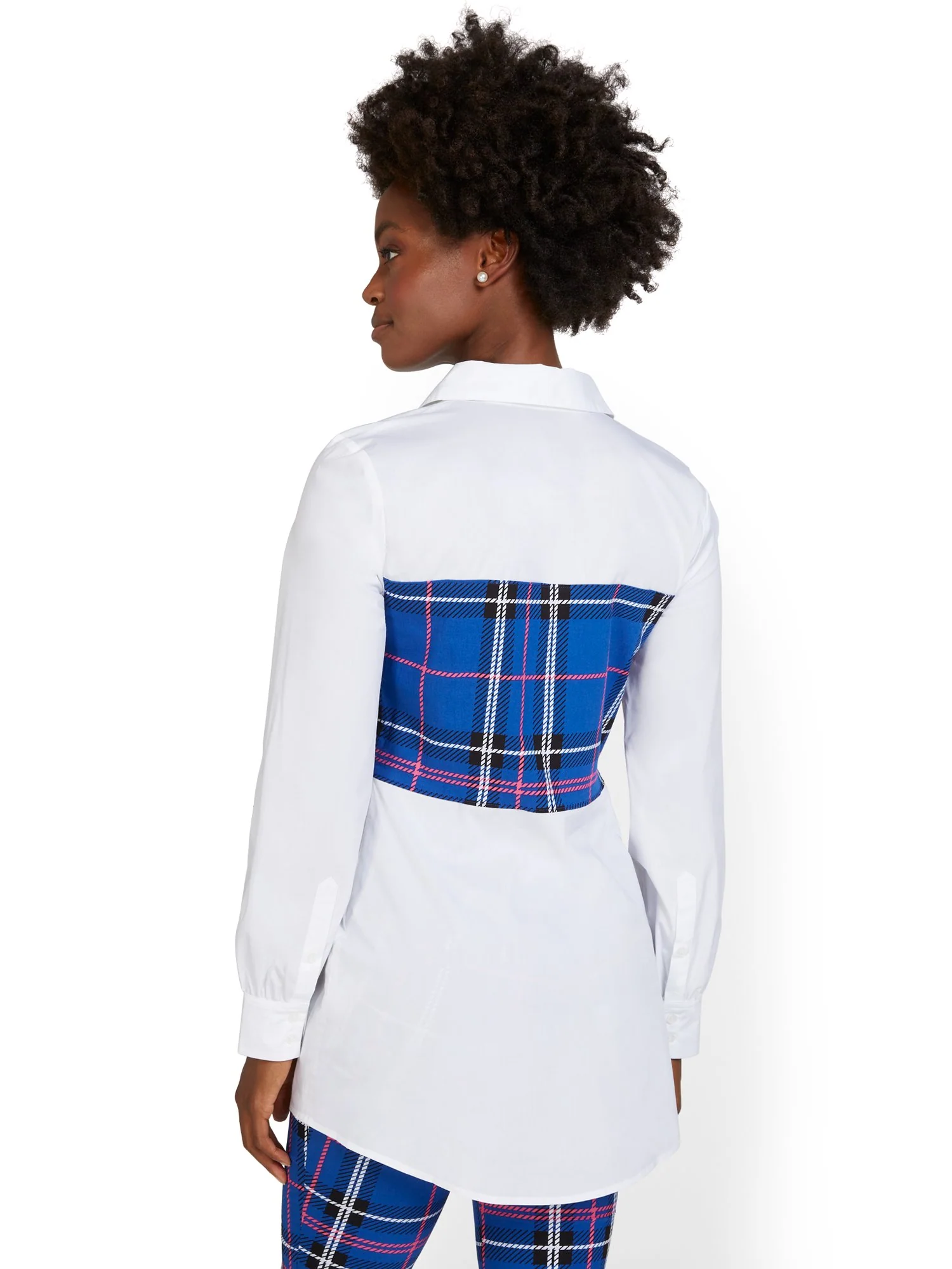 Plaid Tunic Twofer Top - Image 6