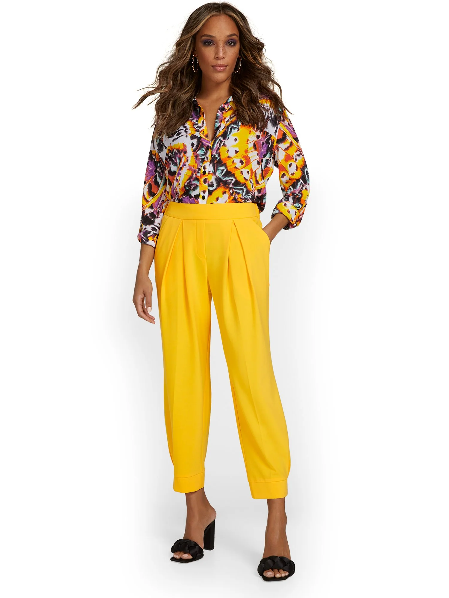 Pleated Ankle Pant - Image 4