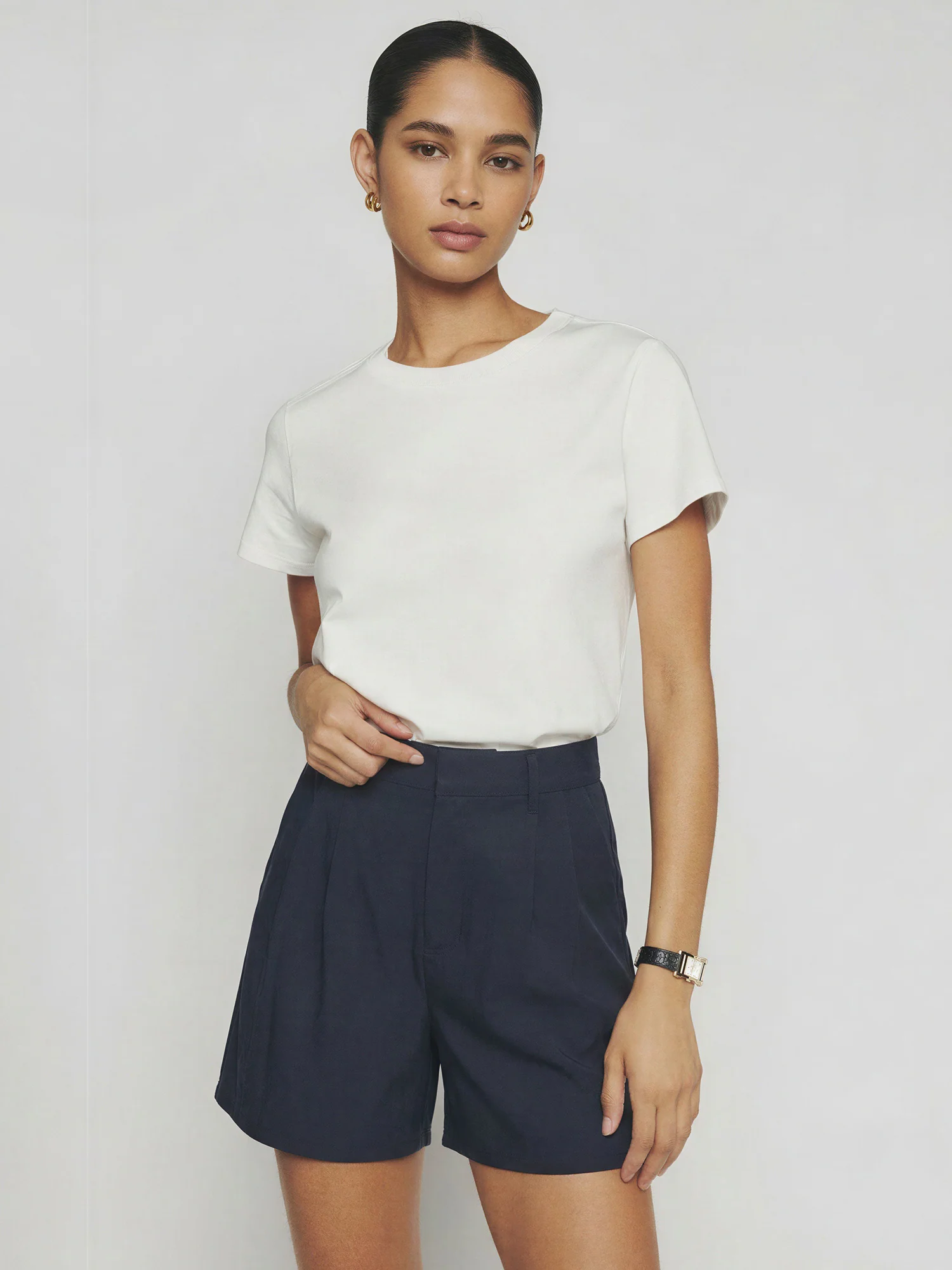 Pleated Flowy Shorts
