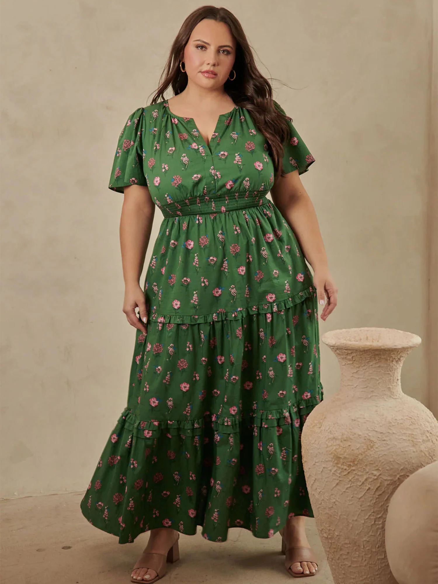 Sugarlips Plus Floral Print Smocked Waist Maxi Dress - Brands We Love - Image 2