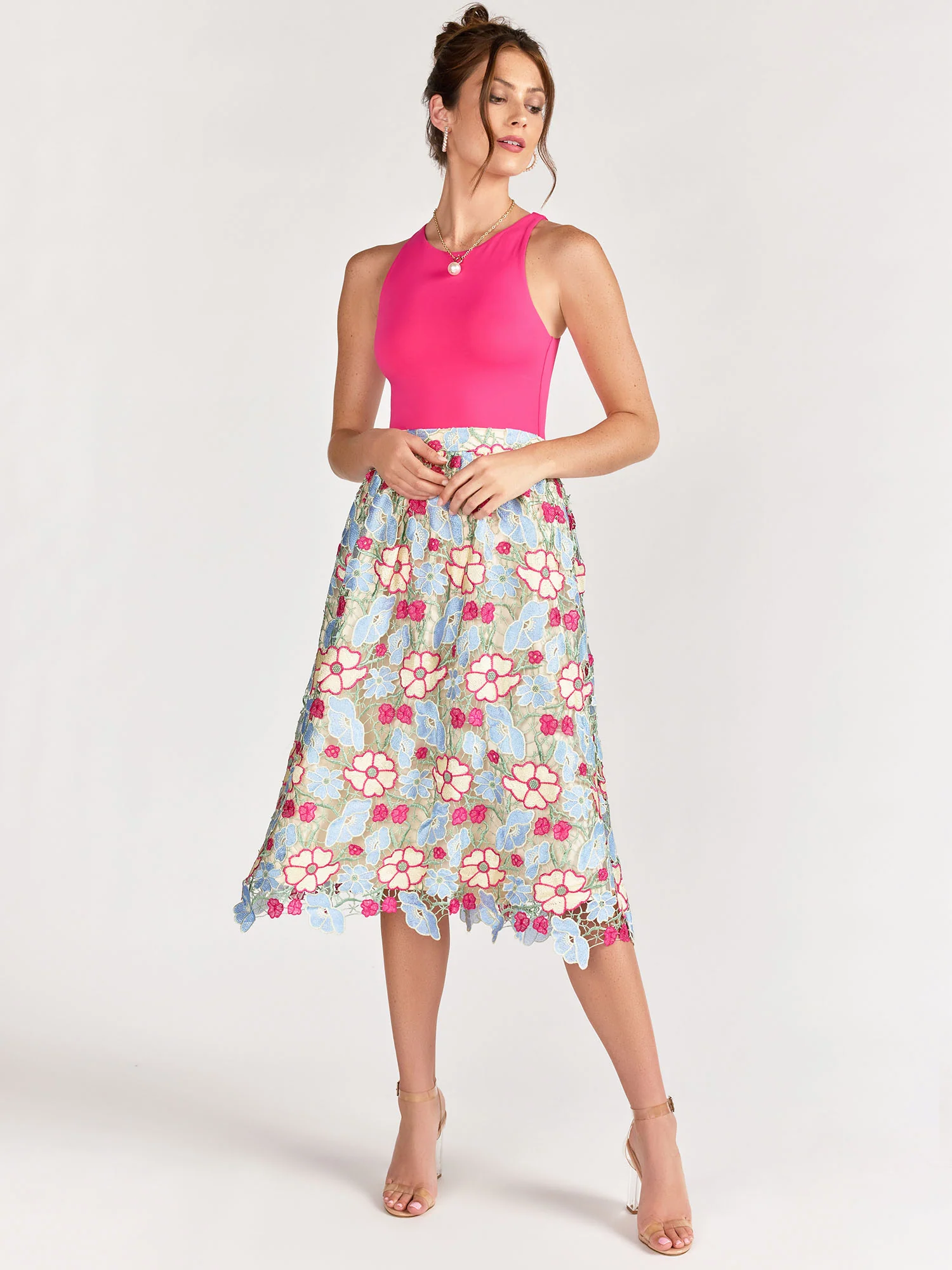 Crochet Lace Midi Skirt - Just Me - Image 2