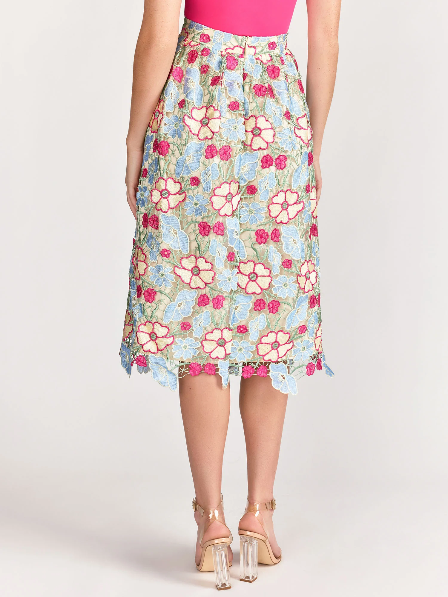 Crochet Lace Midi Skirt - Just Me - Image 3
