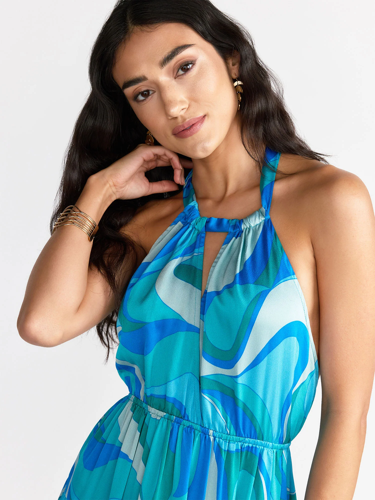 Halter Neck Tiered Maxi Dress - Aakaa - Image 5