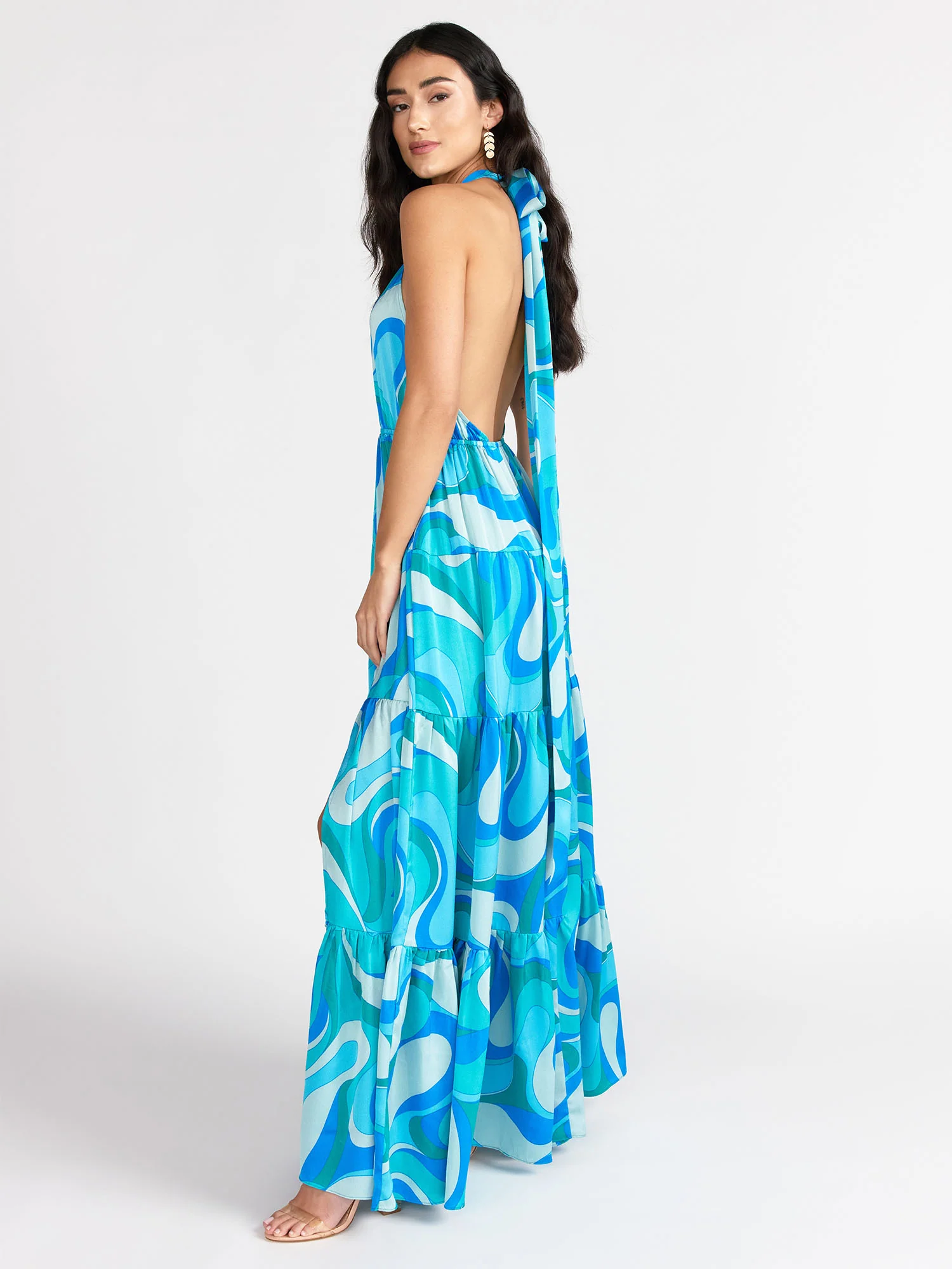 Halter Neck Tiered Maxi Dress - Aakaa - Image 7