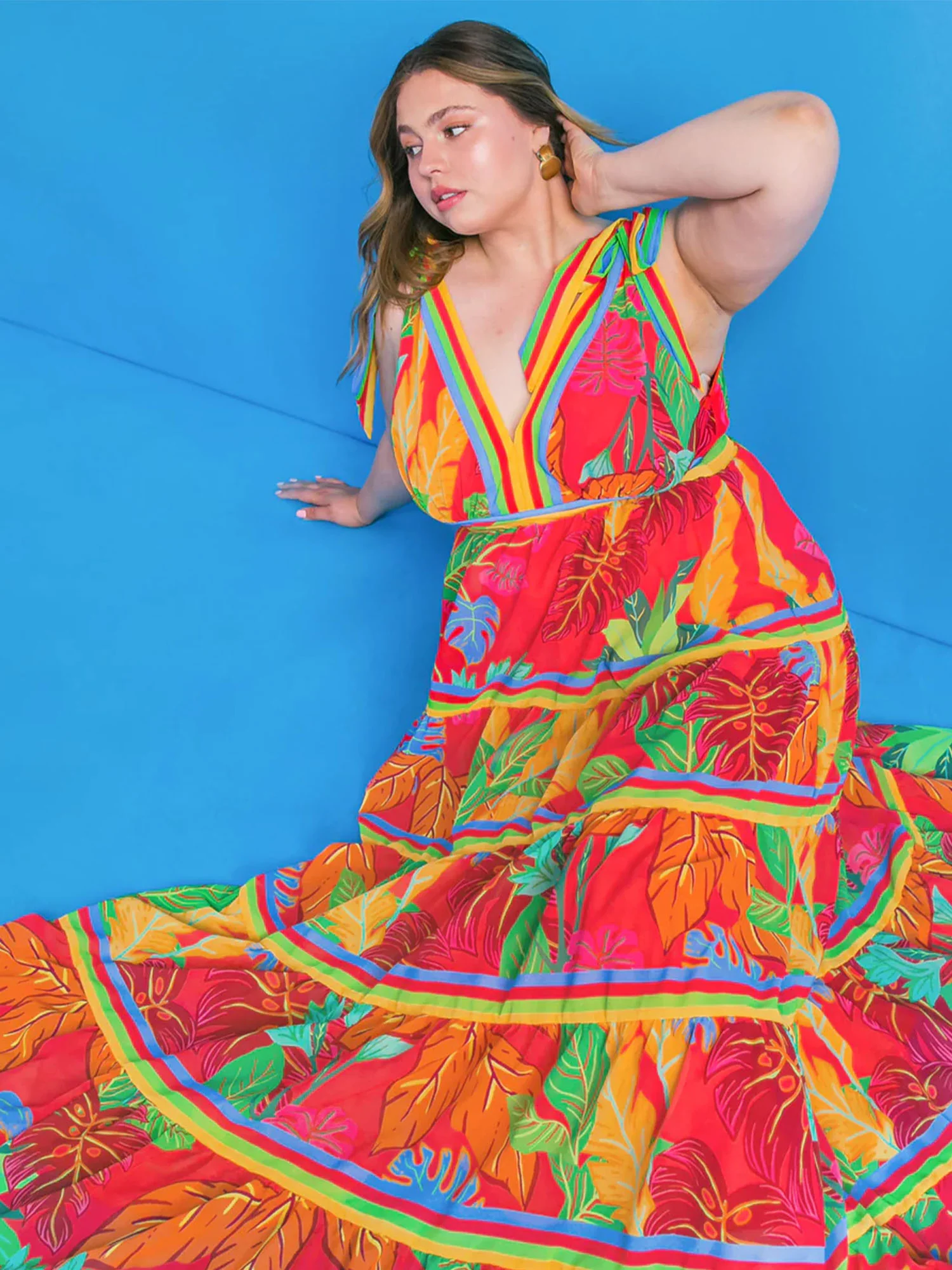 Flying Tomato Plus Sleeveless V Neck Maxi Dress - Brands We Love - Image 2