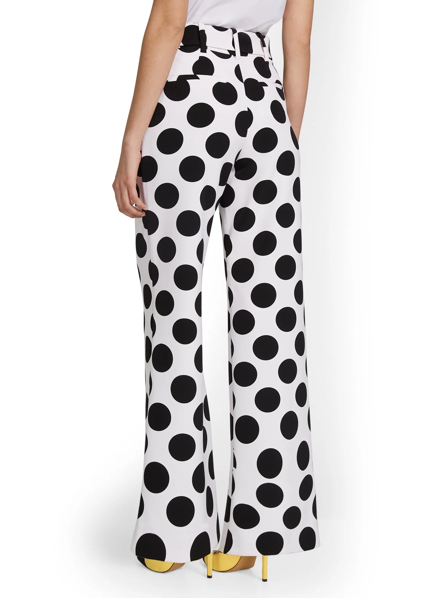 Polka-Dot Belted Wide-Leg Pant - Image 3