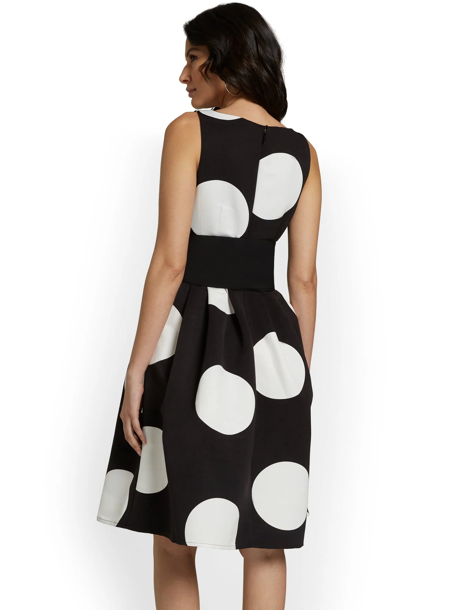 Polka-Dot Flare Dress - Image 3