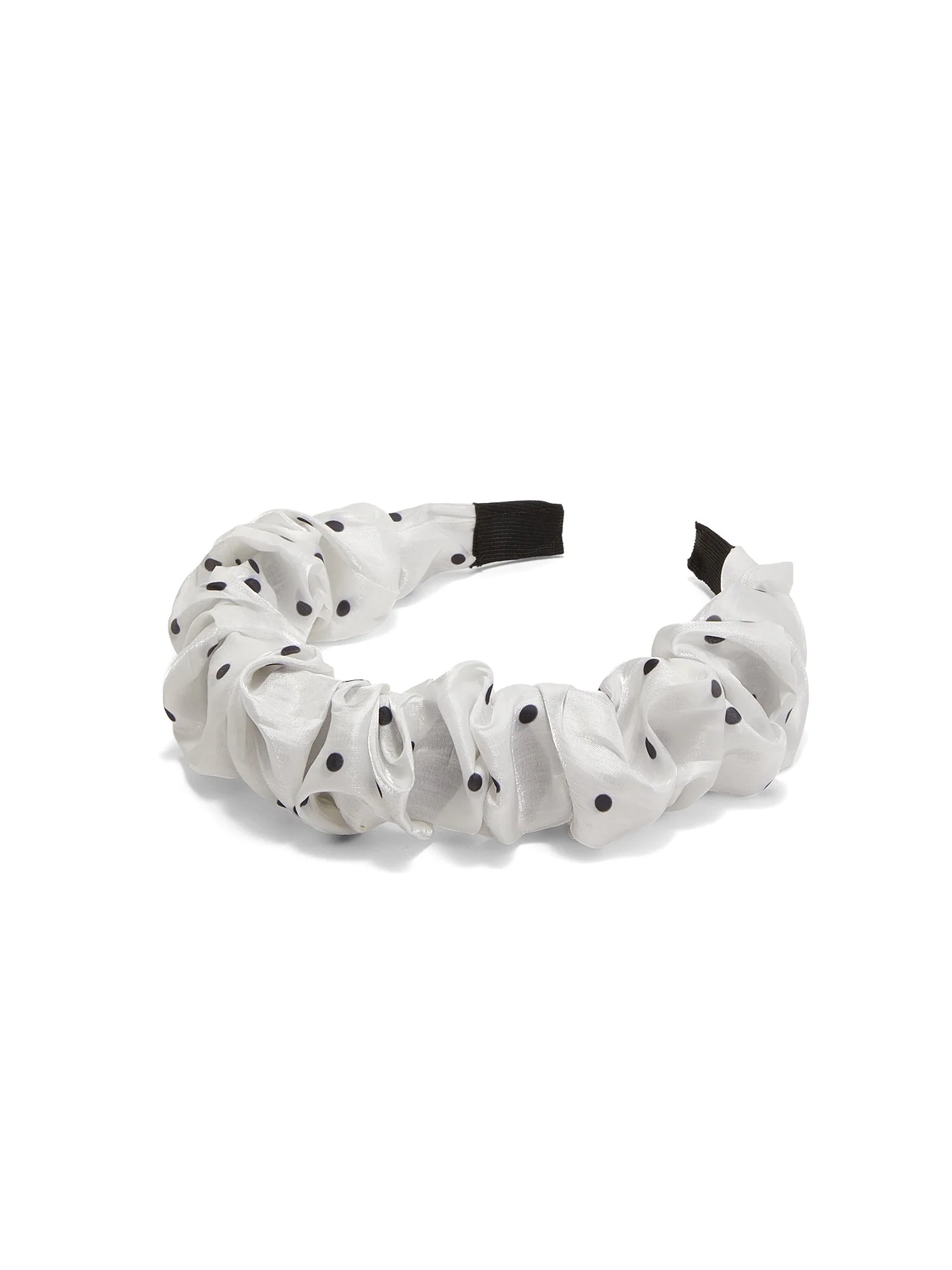 Polka-Dot Ruched Headband
