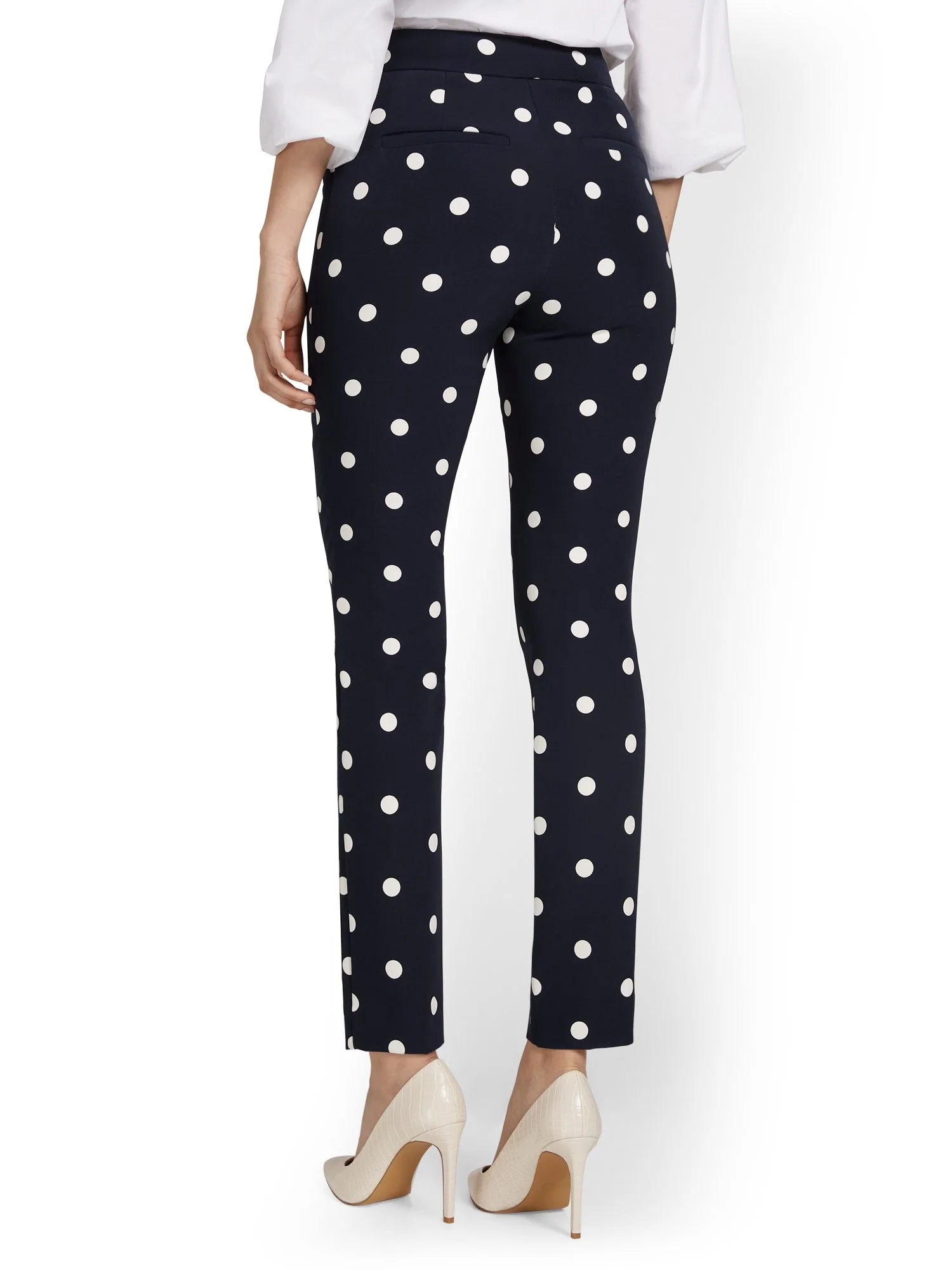 Polka-Dot Slim-Leg Ankle Pant - Image 3