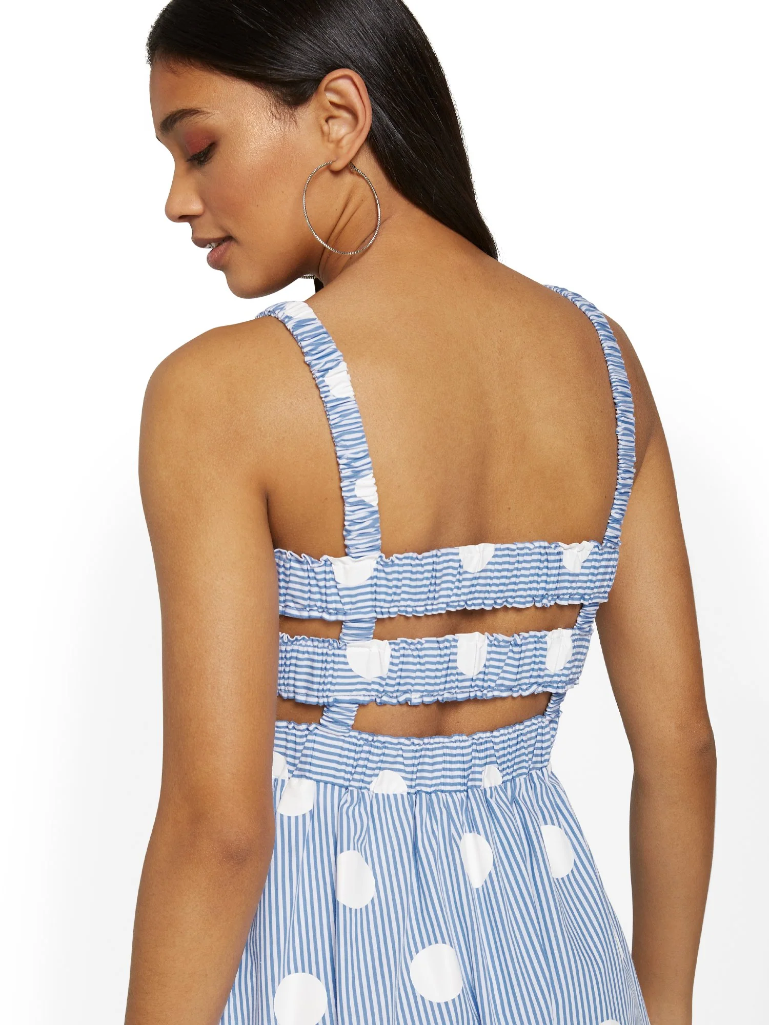 English Factory Polka-Dot Smocked Midi Dress - Brands We Love - Image 4