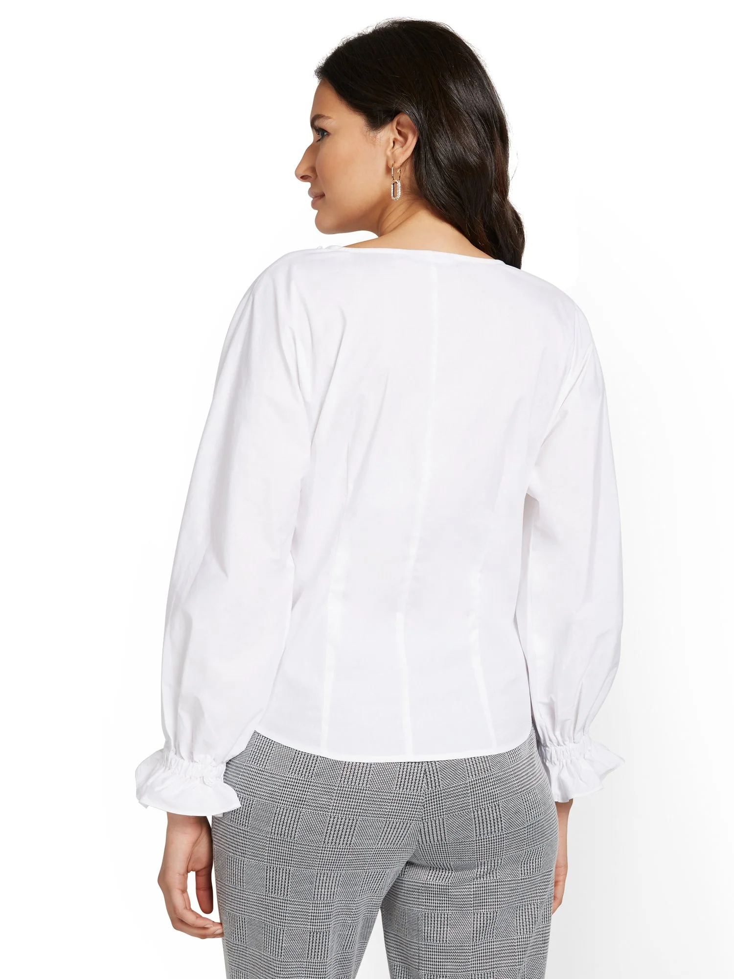 Poplin Button-Detail Shirt - Image 3