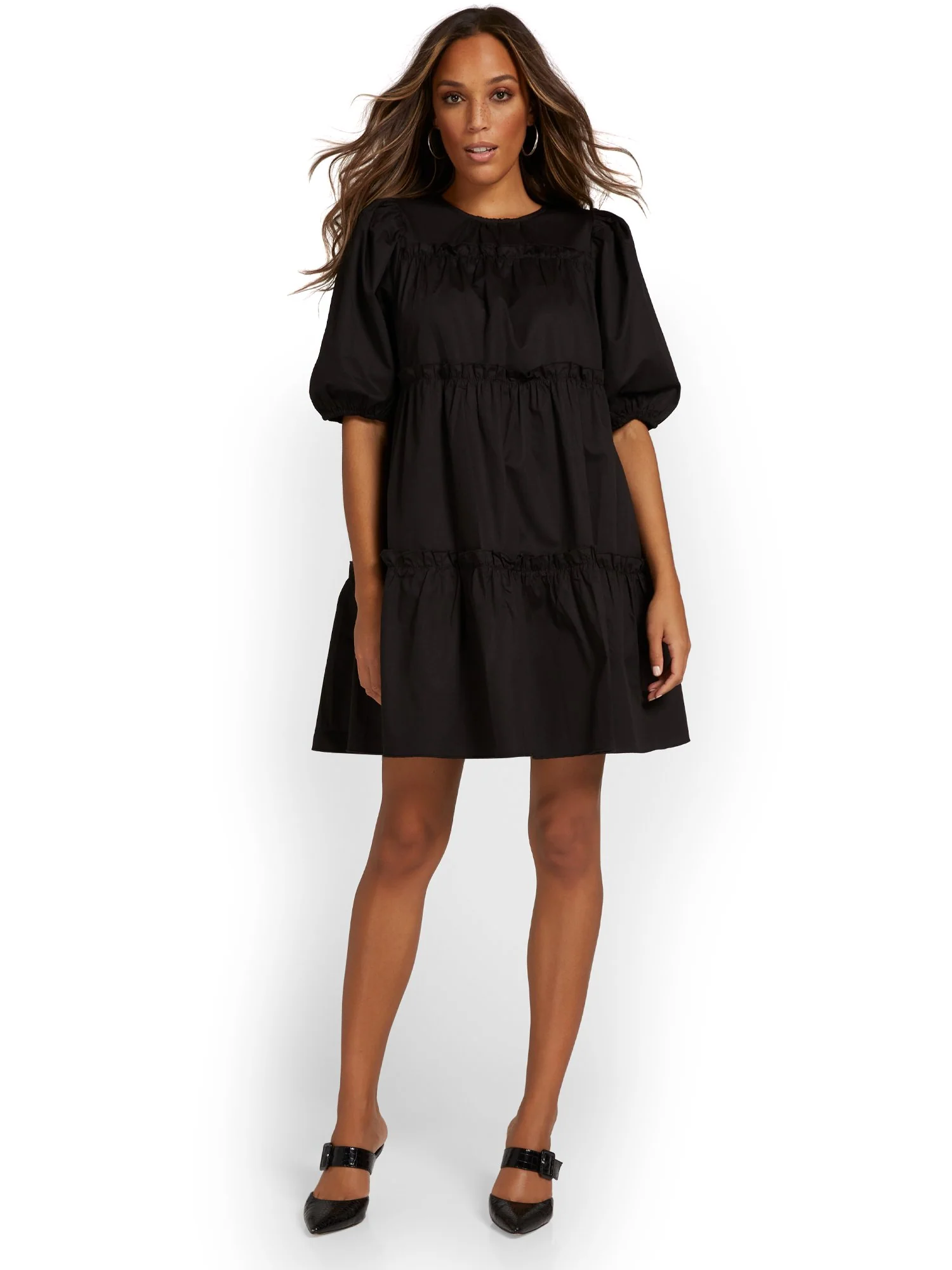 Emory Park Poplin Tiered Mini Dress - Brands We Love - Image 2