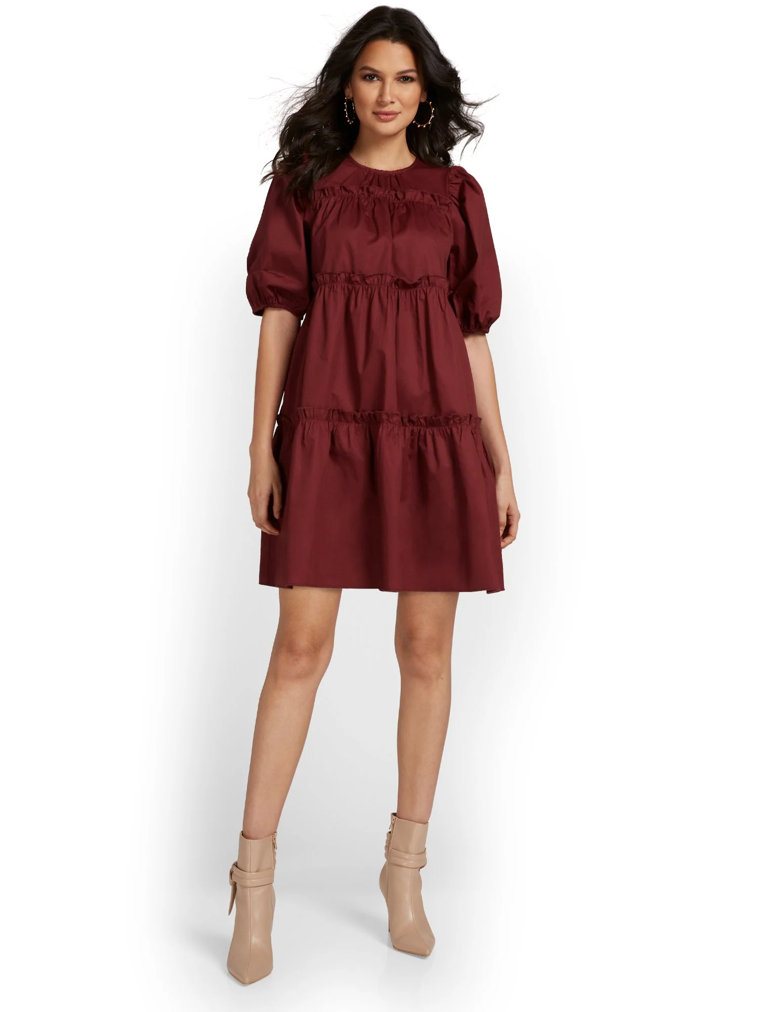 Emory Park Poplin Tiered Mini Dress - Brands We Love - Image 6