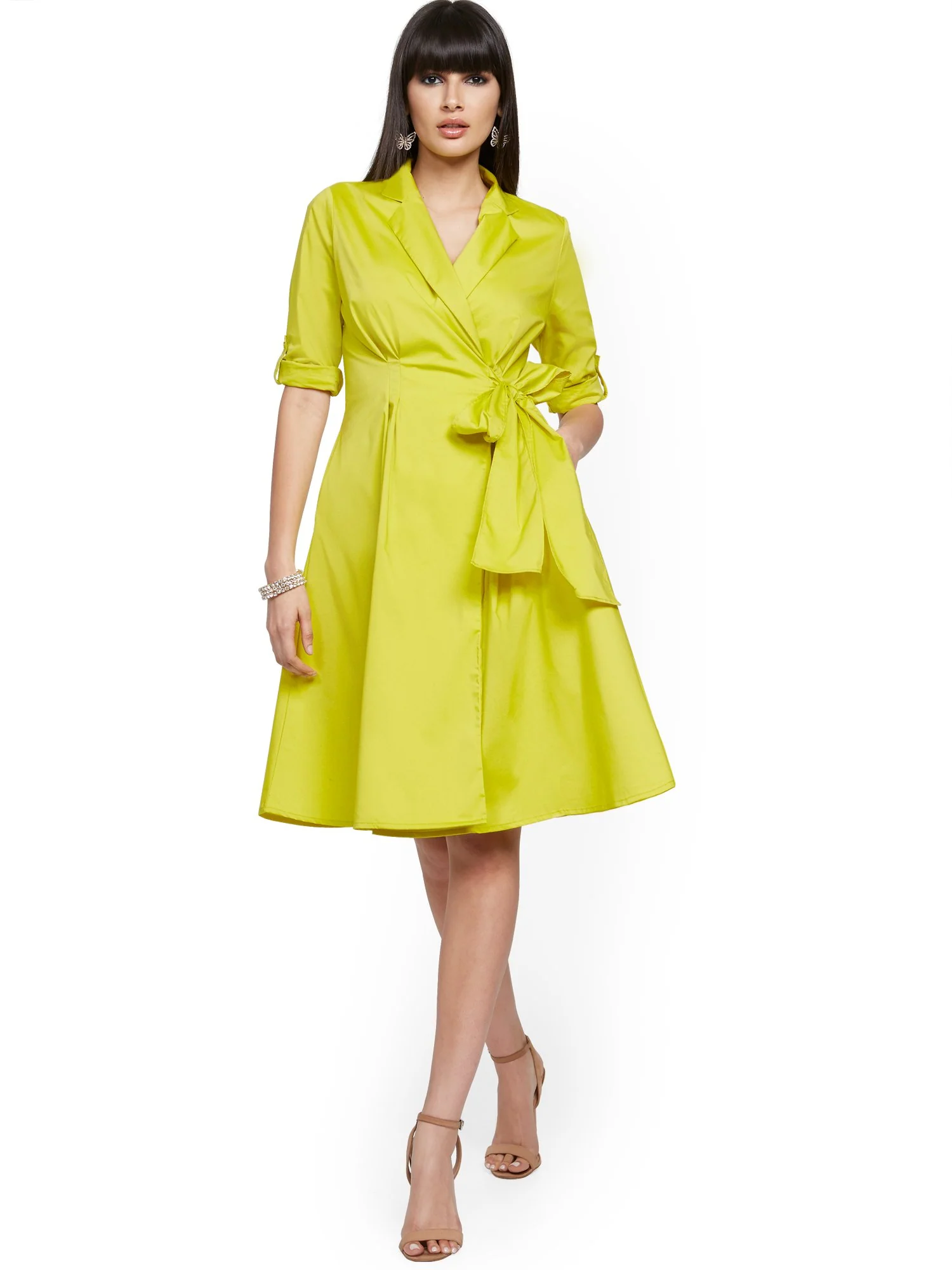 Poplin Wrap Dress - Image 4