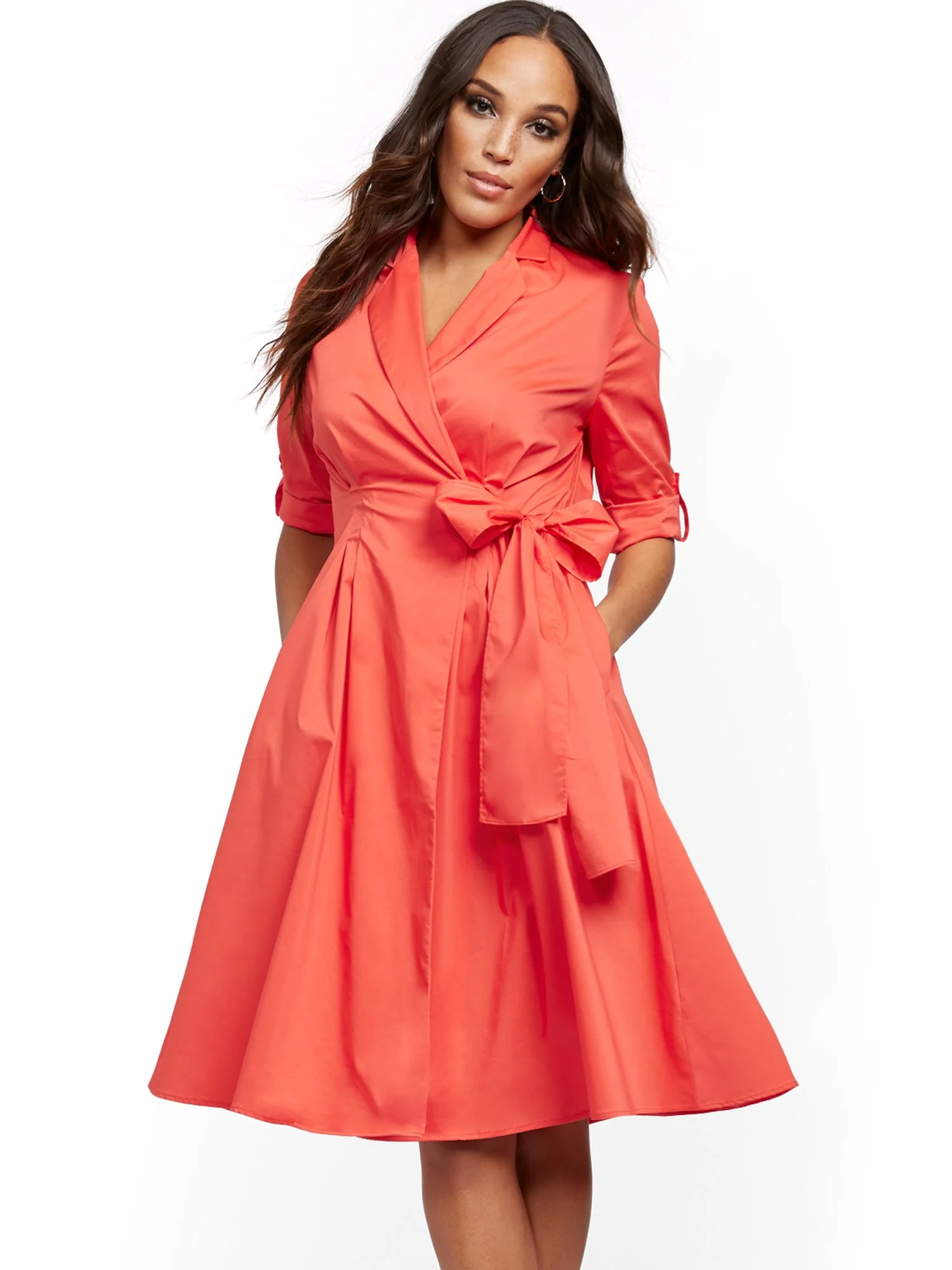 Poplin Wrap Dress - Image 7