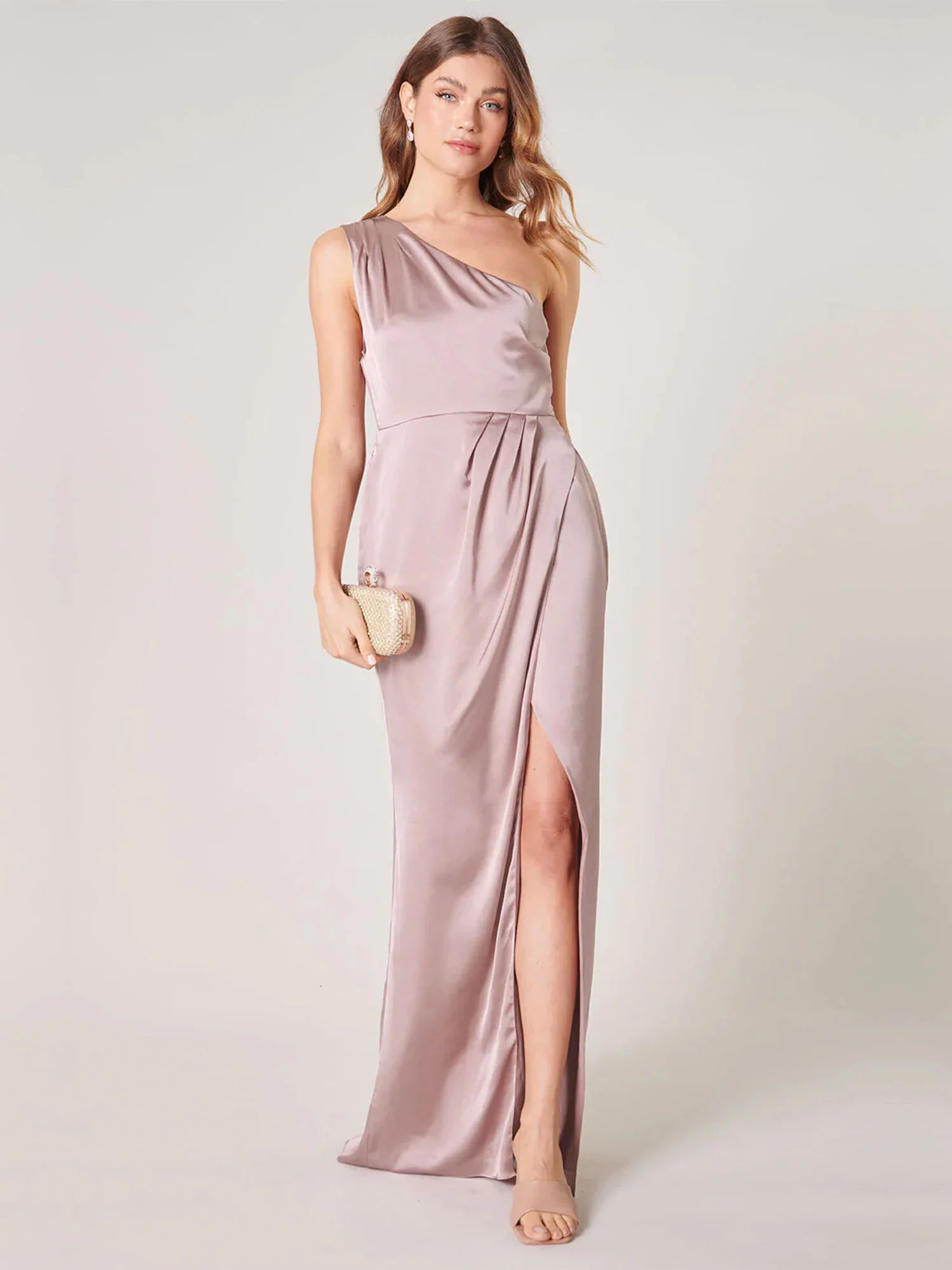 Prestige One Shoulder Pleat Detail Maxi Dress - Sugarlips - Image 15