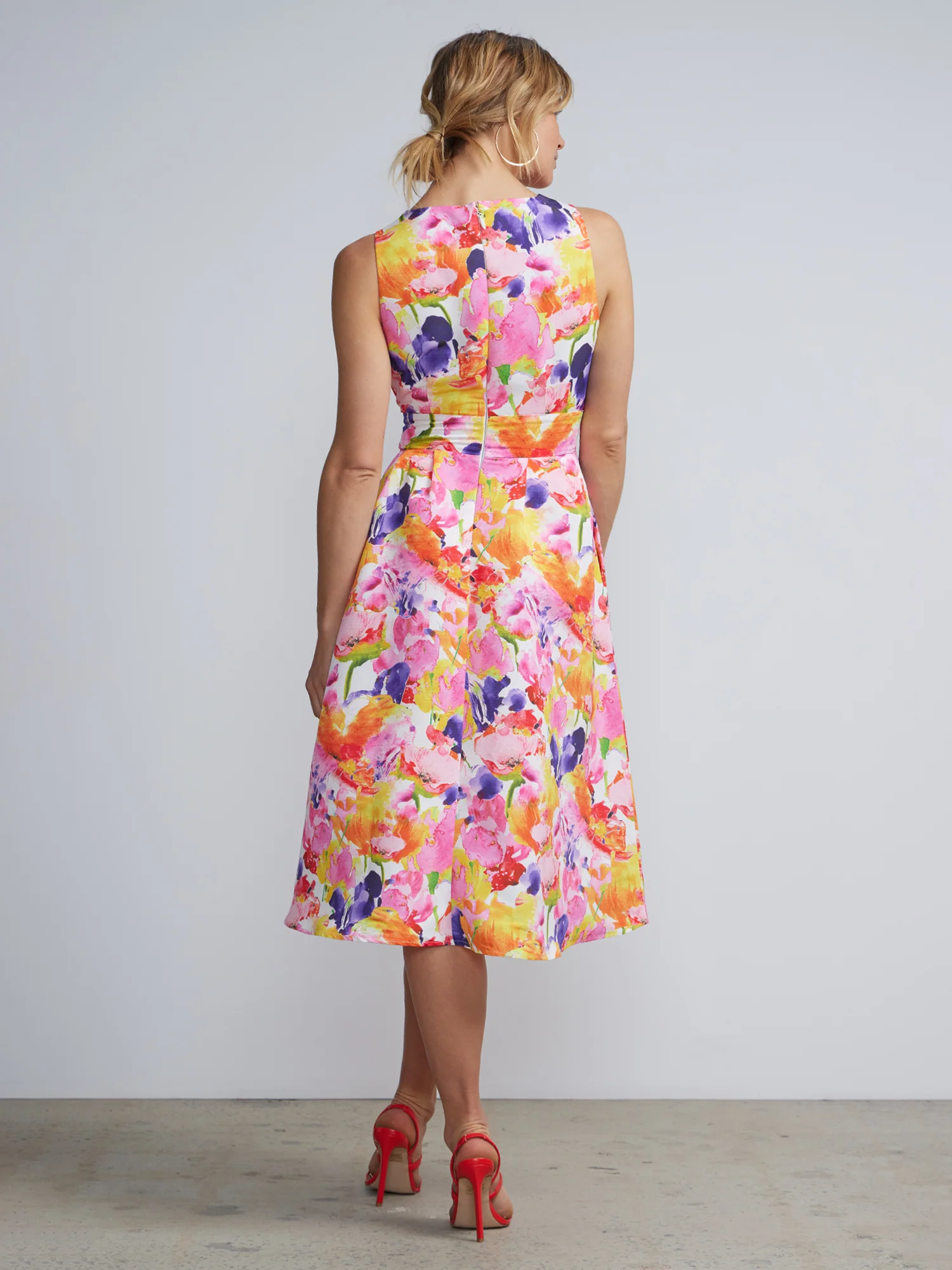 Printed Flared Dress - Image 3