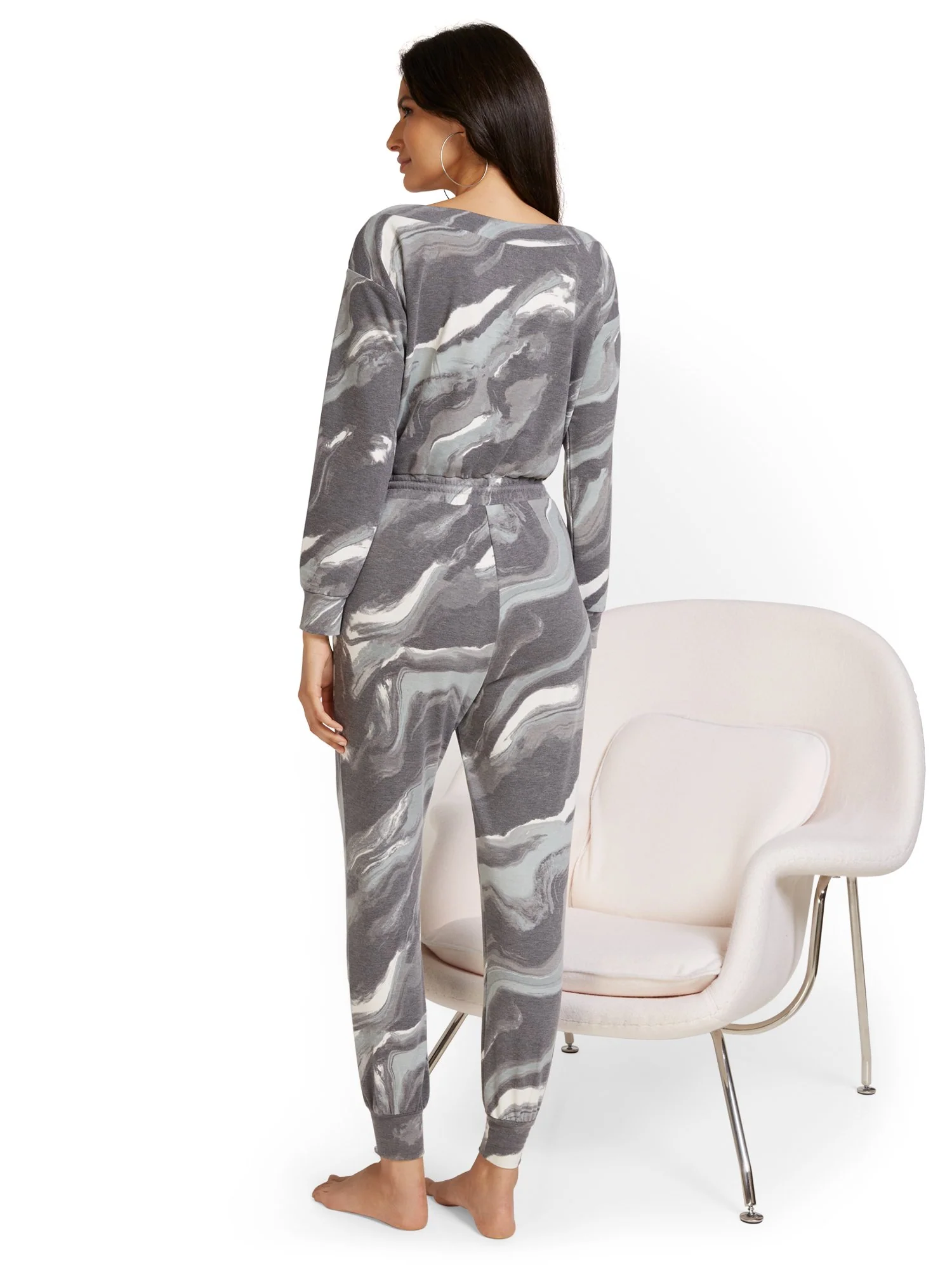 Printed Lounge Jumpsuit - Image 3