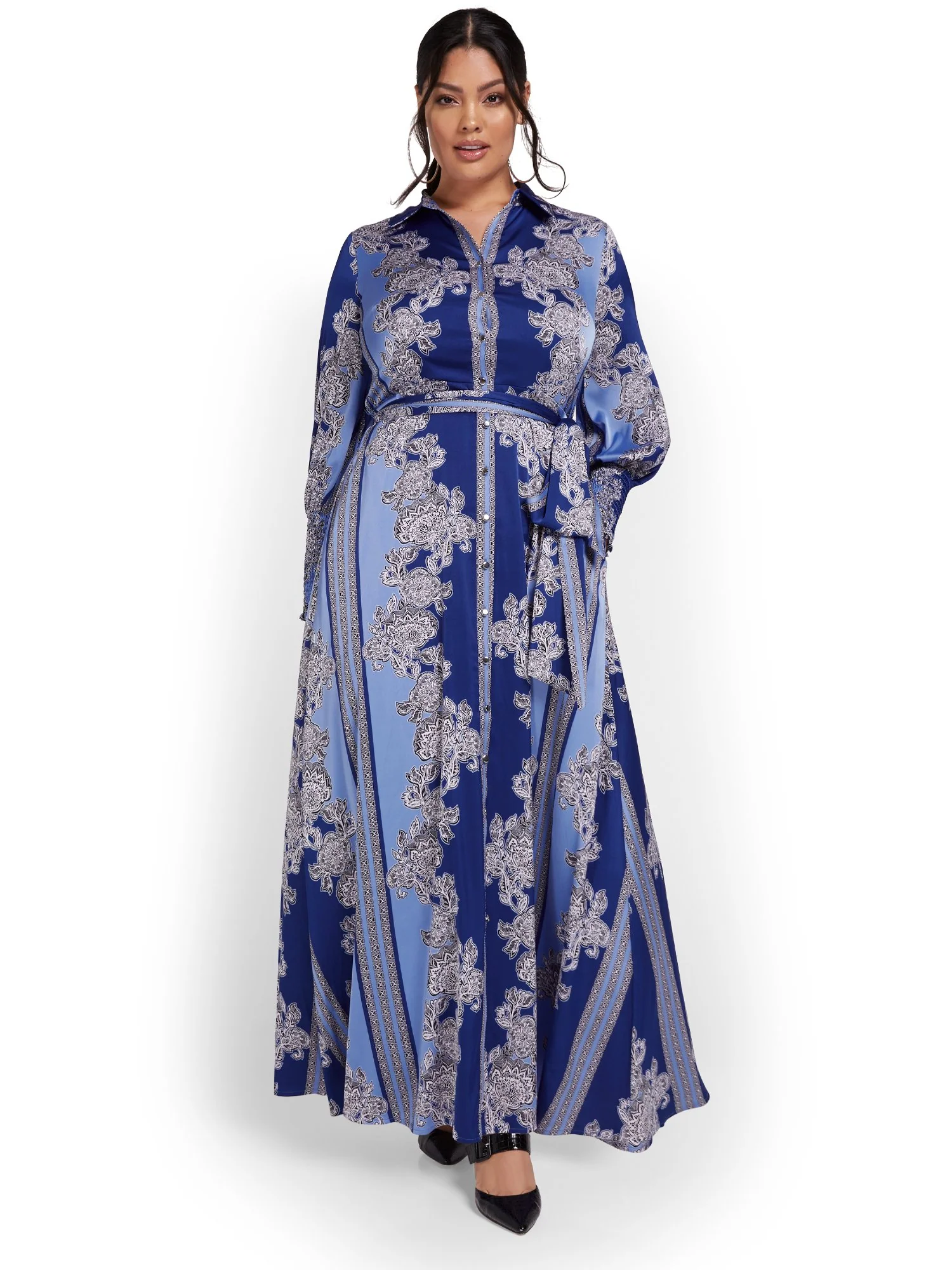 Printed Maxi Shirtdress - Image 2