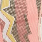 Printed Mesh Long-Sleeve Turtleneck Top - Image 3