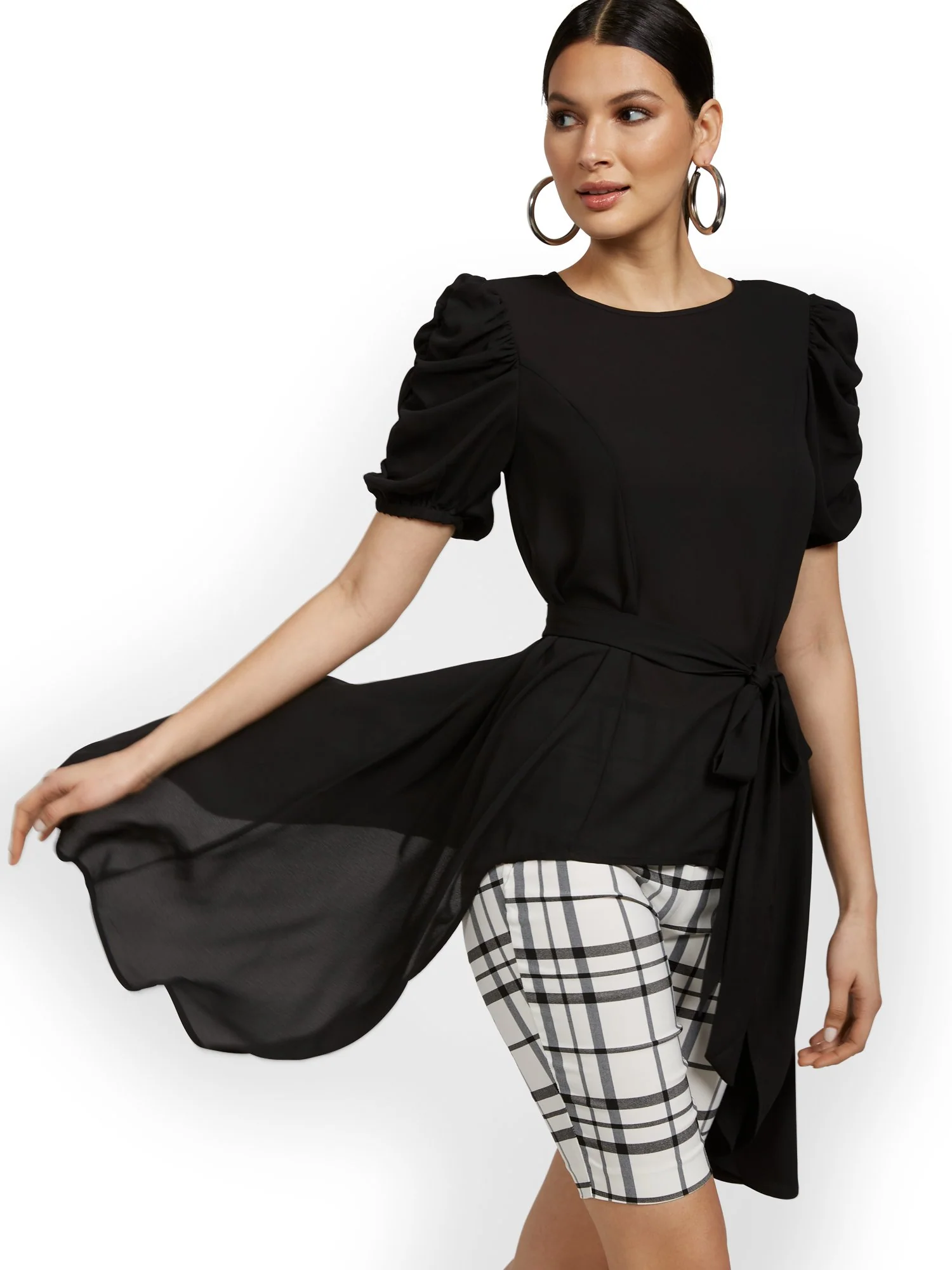 Puff-Sleeve Drama Top - Image 2
