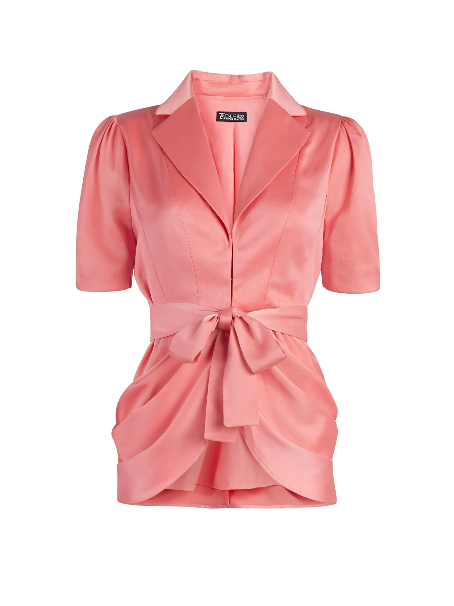 Puff-Sleeve Draped Jacket - Image 2