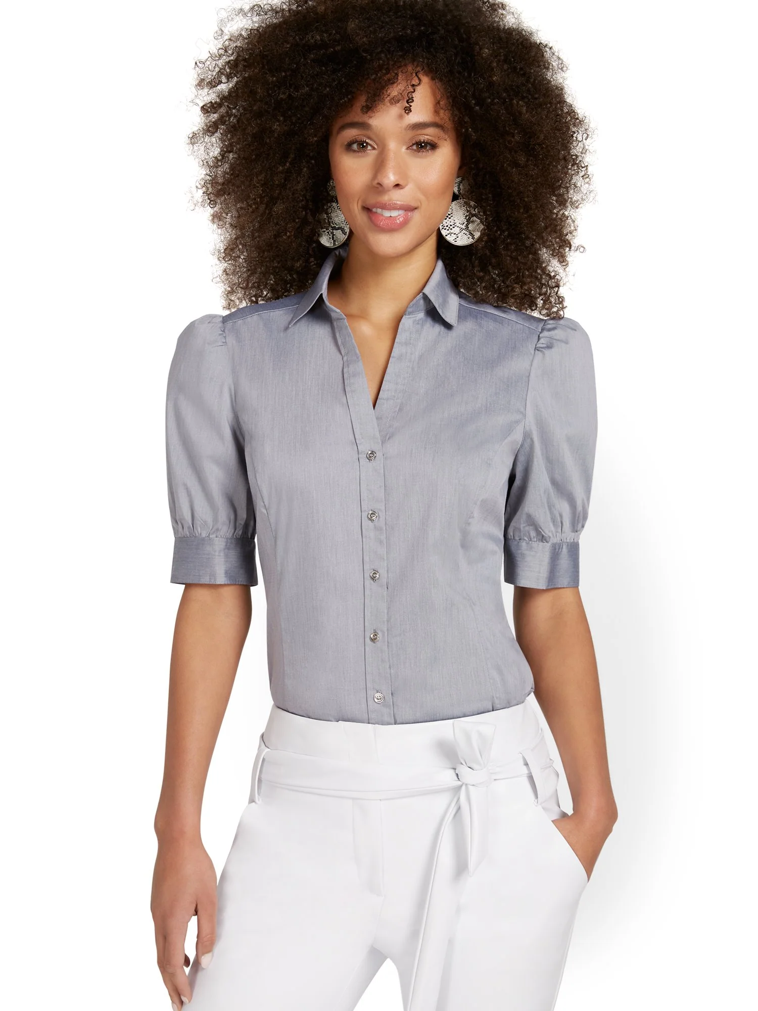 Puff-Sleeve Madison Shirt - 7th Avenue - Image 9