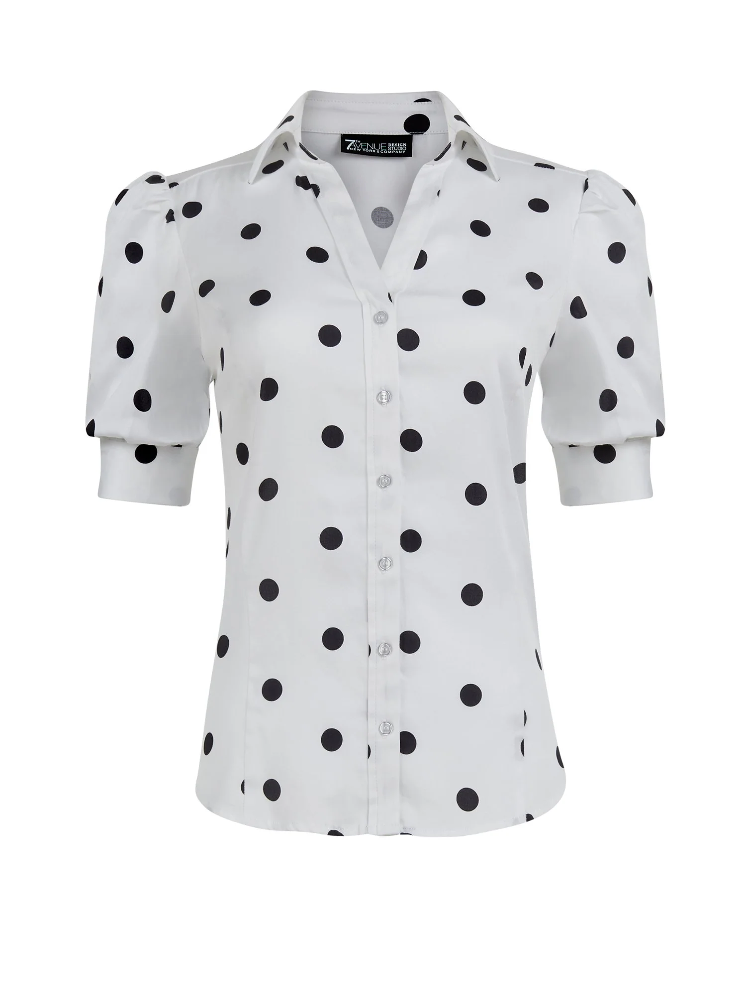 Puff-Sleeve Madison Stretch Shirt - No Gap - 7th Avenue
