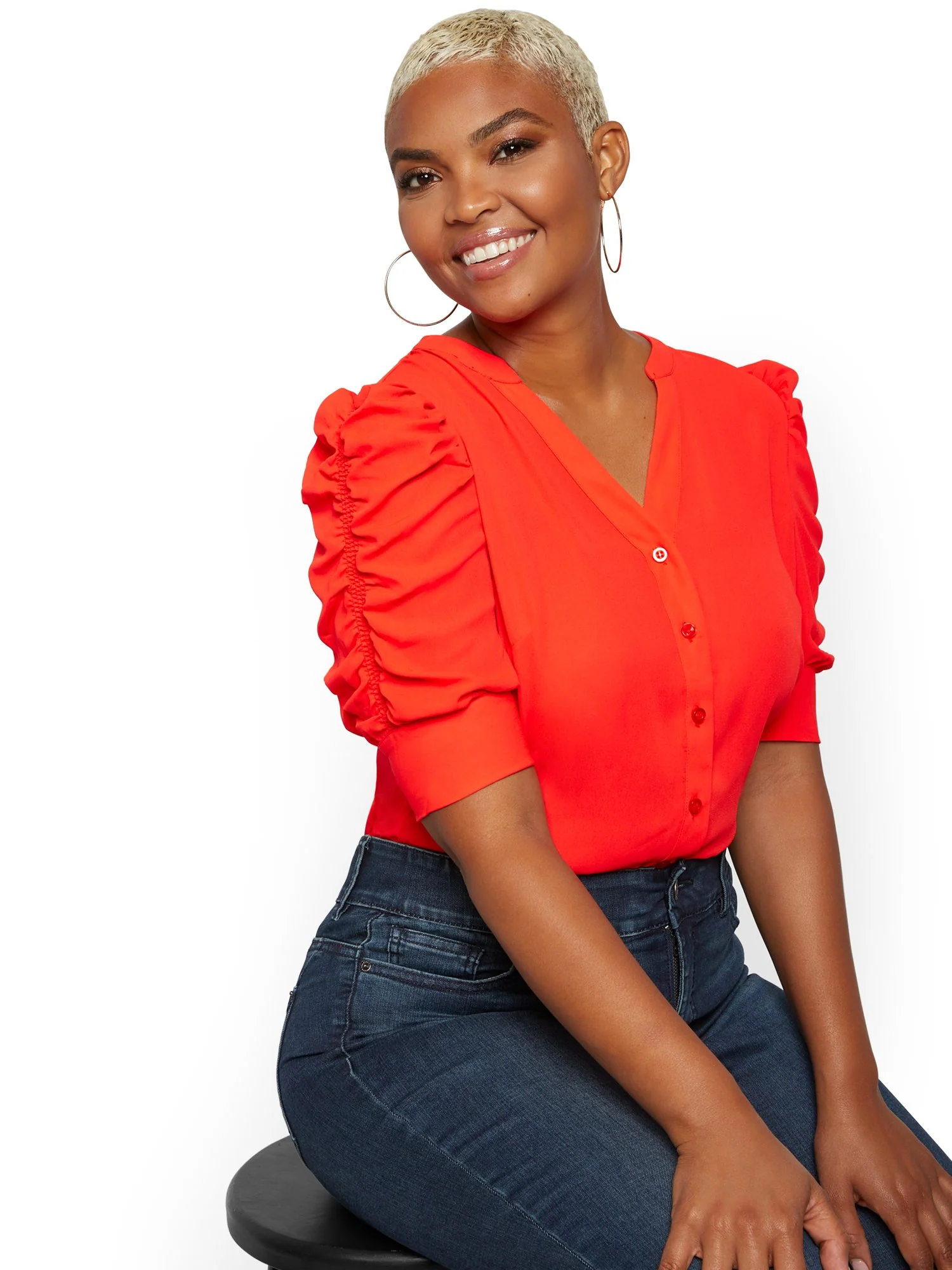 Puff-Sleeve Shirt - Image 13