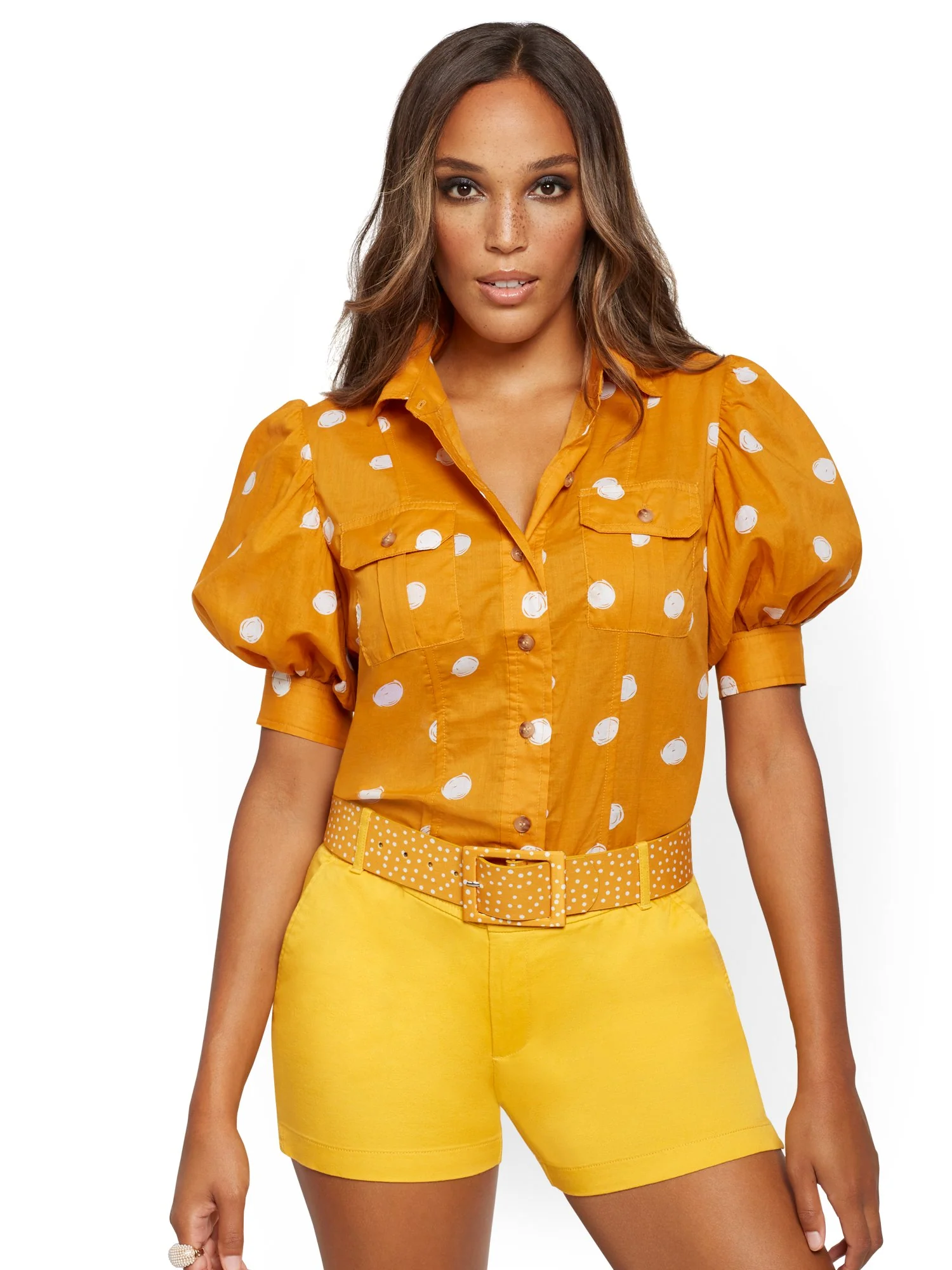 Puff-Sleeve Shirt - 7th Avenue