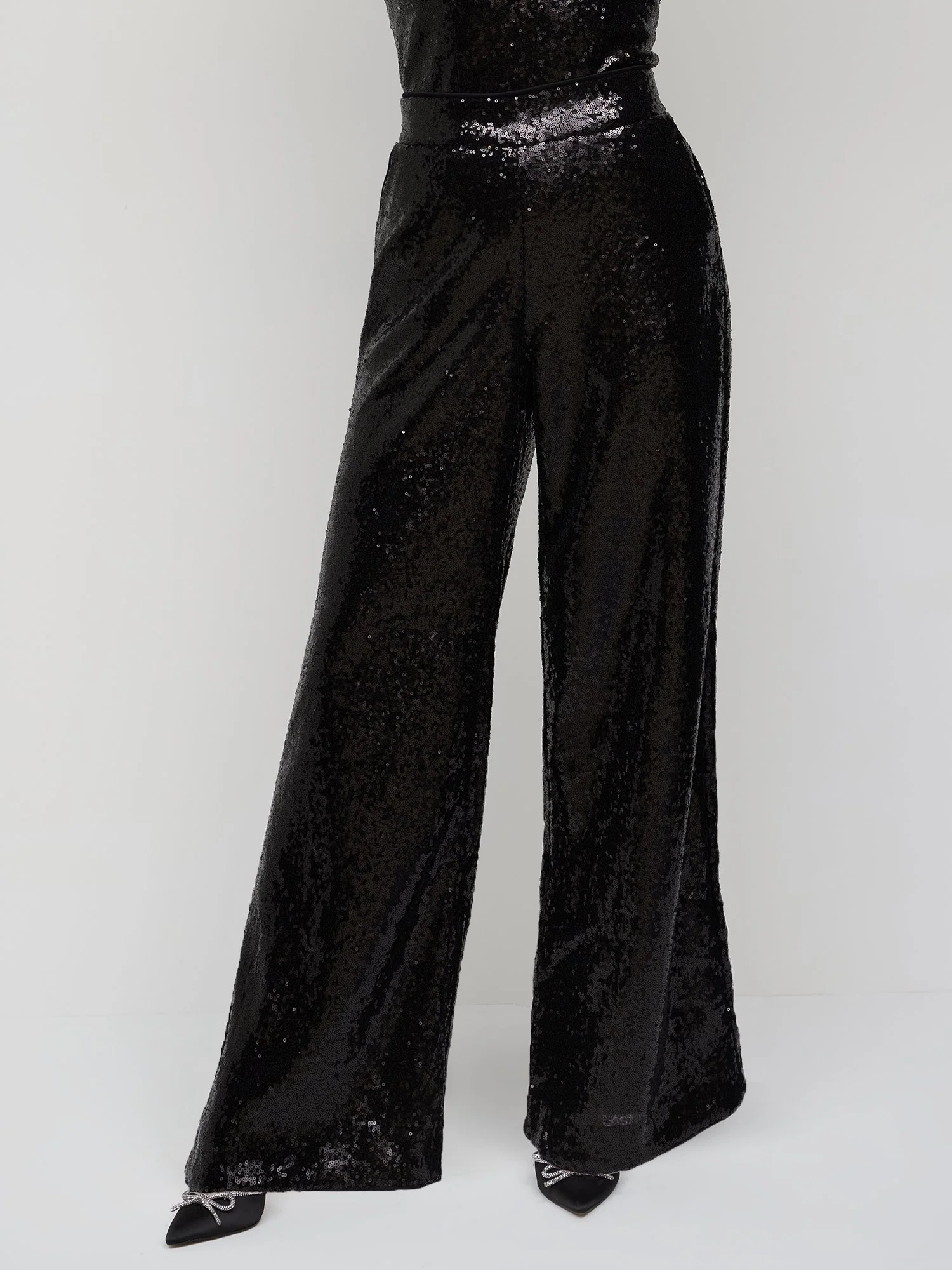 Pull-On Sequin Wide-Leg Pant - Image 3