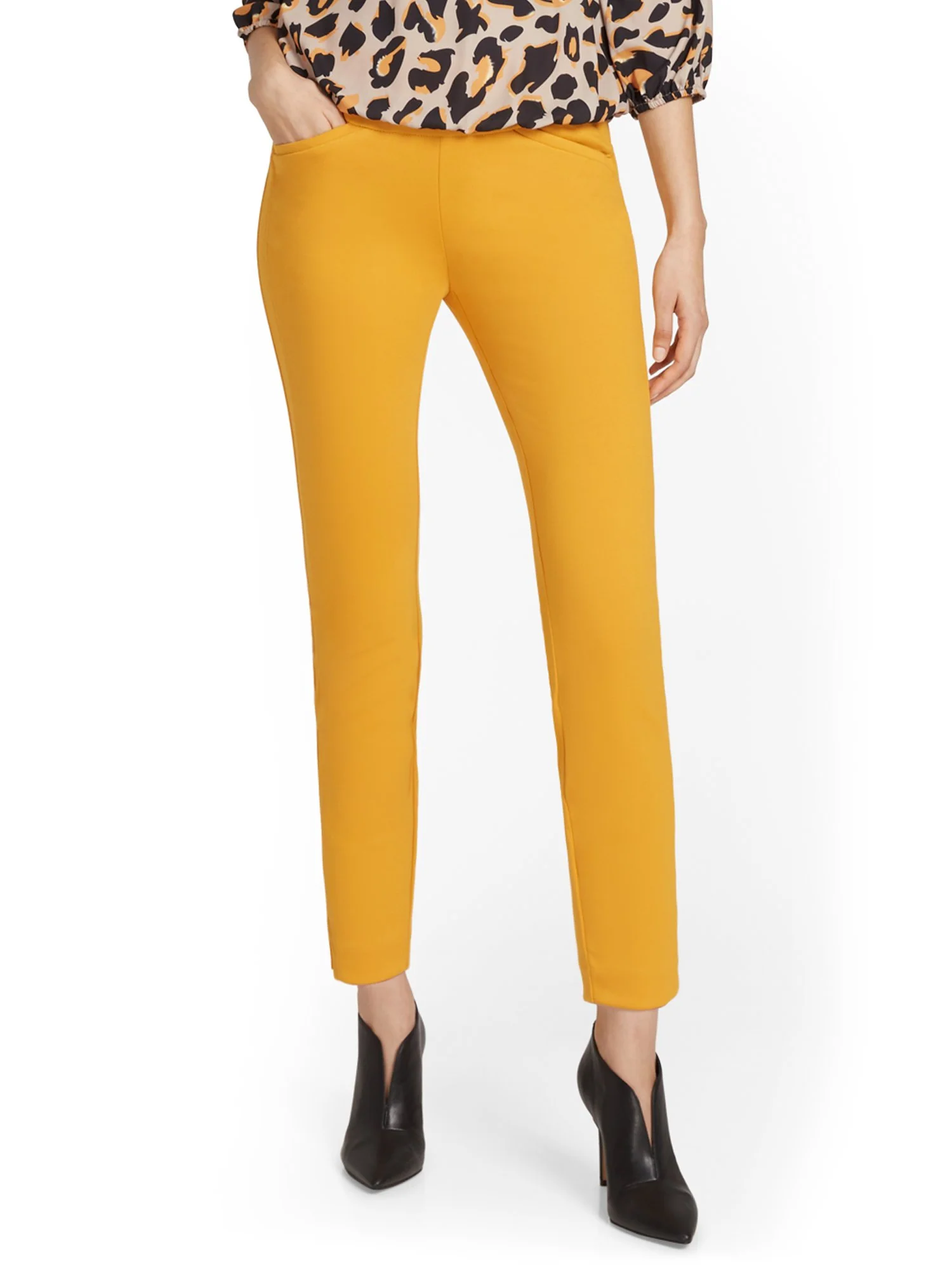 Pull-On Slim-Leg Ankle Ponte Pant - Superflex - Image 15