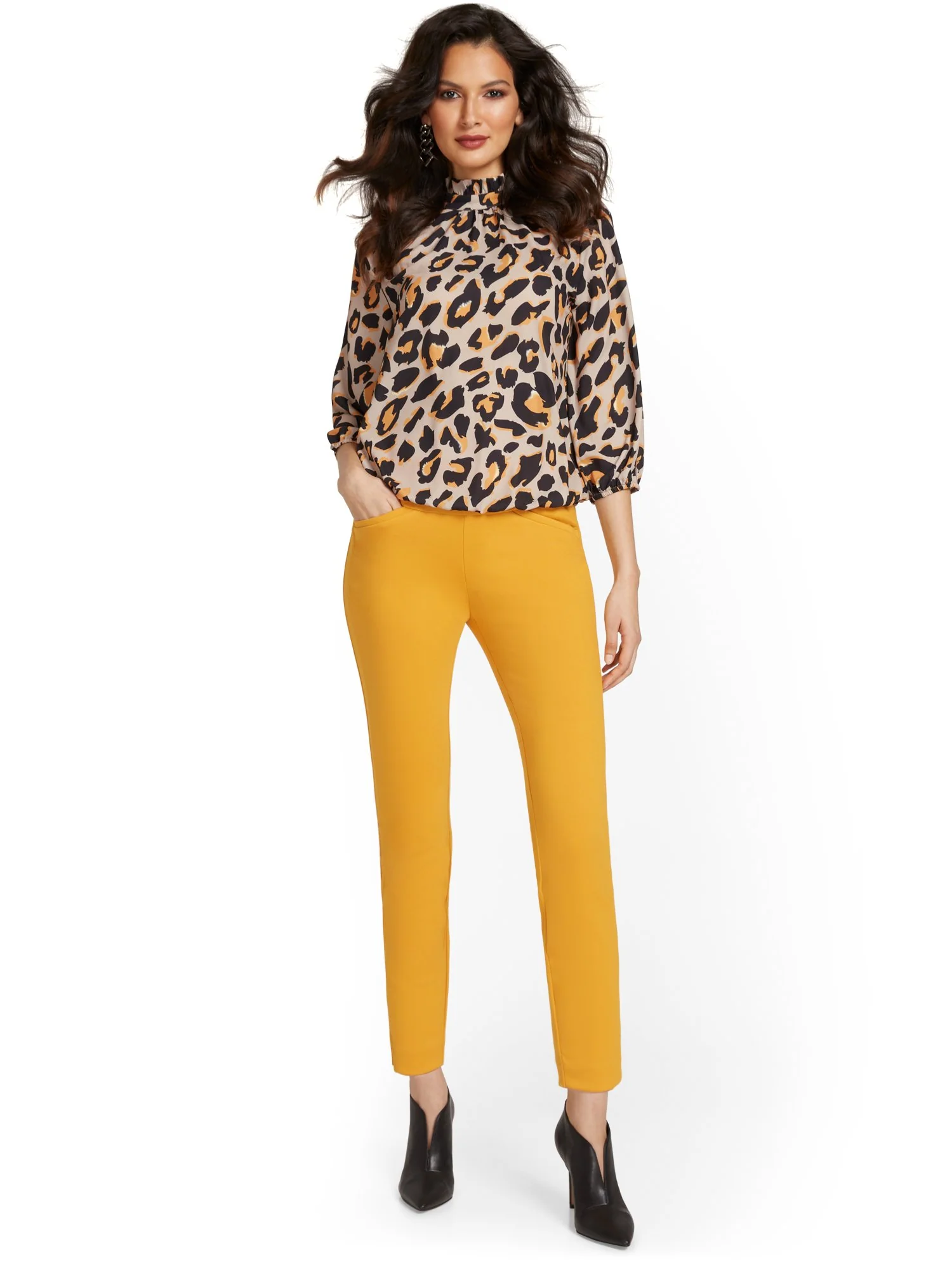 Pull-On Slim-Leg Ankle Ponte Pant - Superflex - Image 16