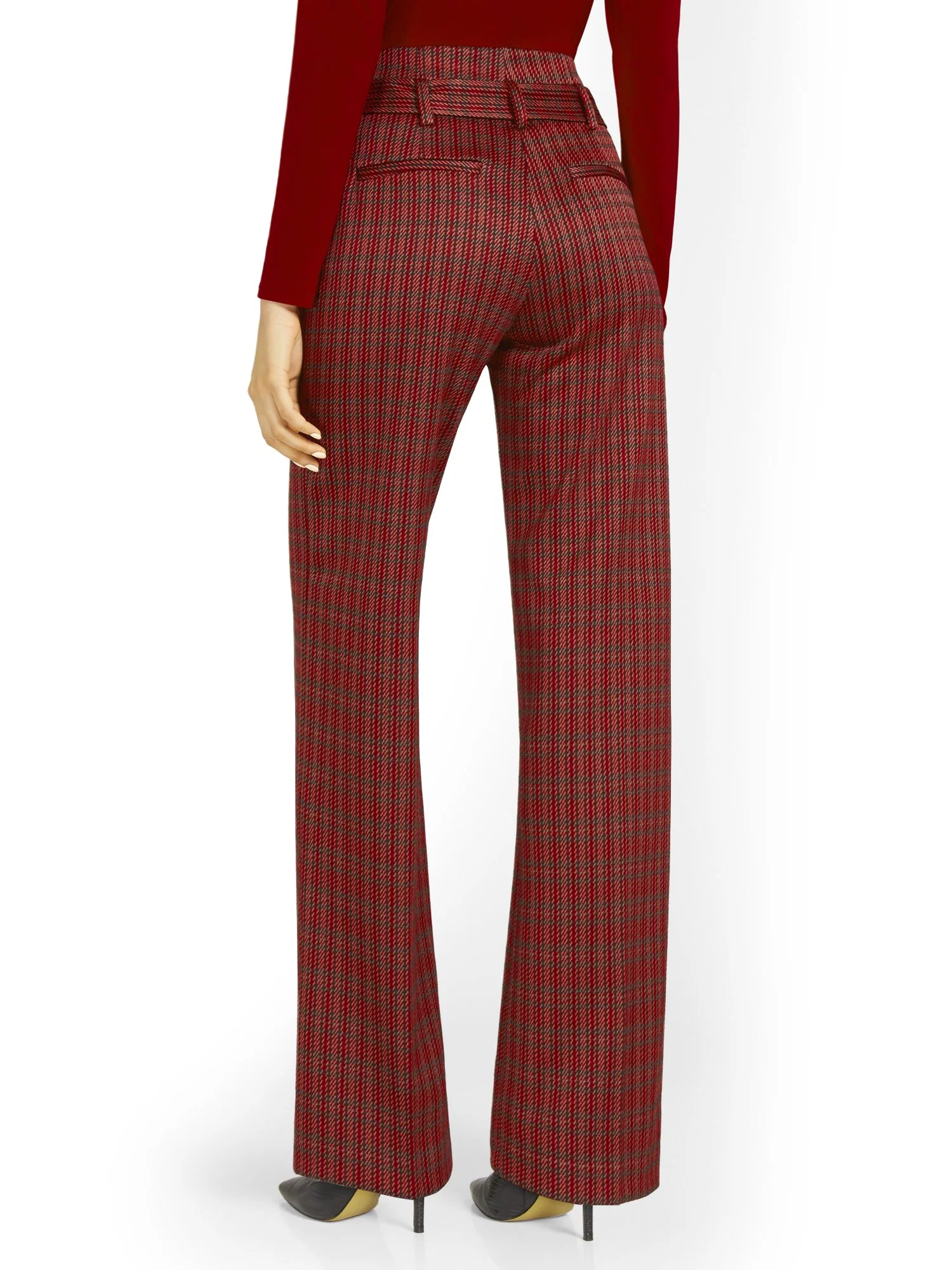 Pull-On Tie-Waist Wide-Leg Ponte Pant - Superflex - Image 3