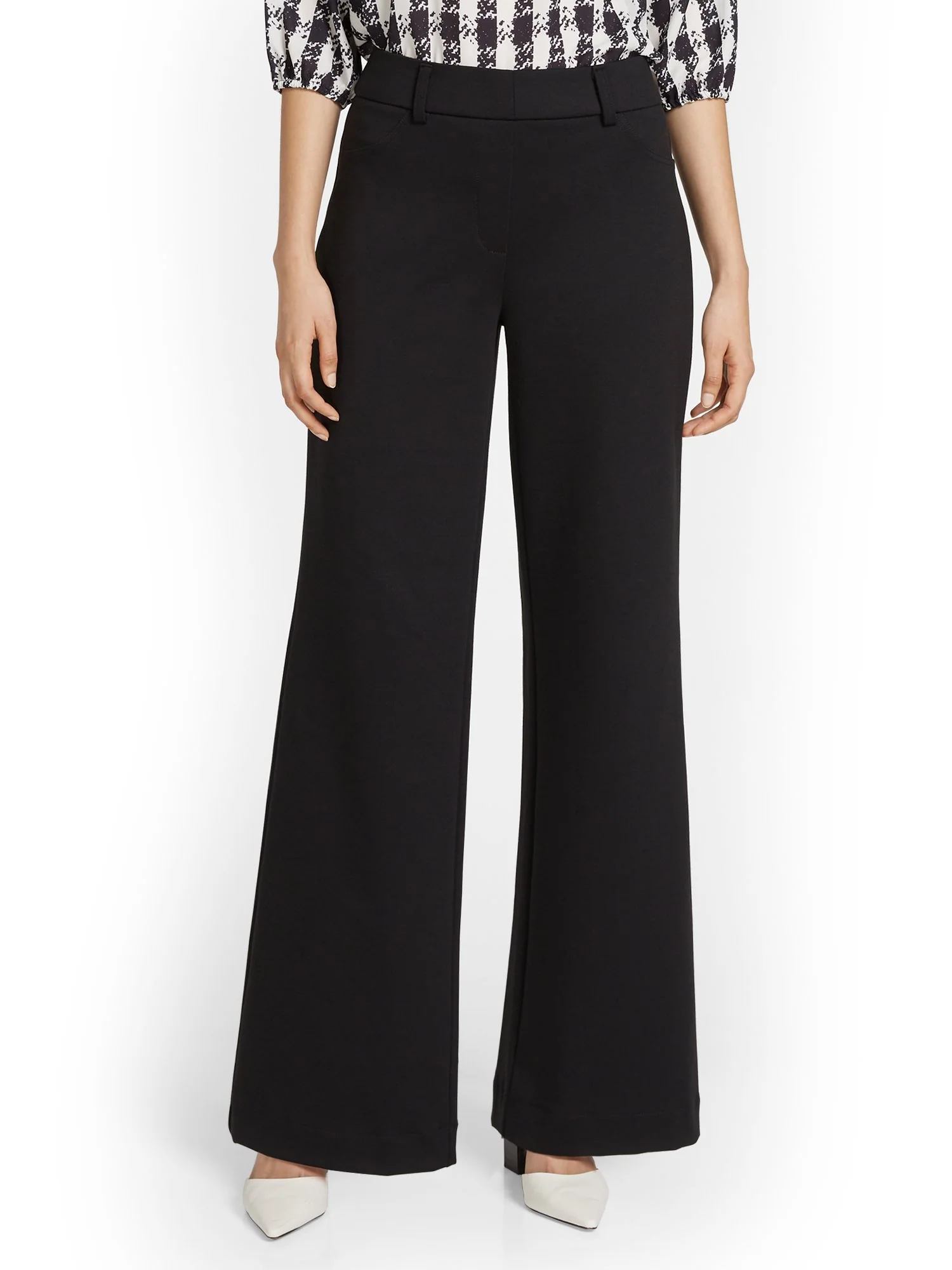 Pull-On Wide-Leg Ponte Pant - Superflex - Image 2